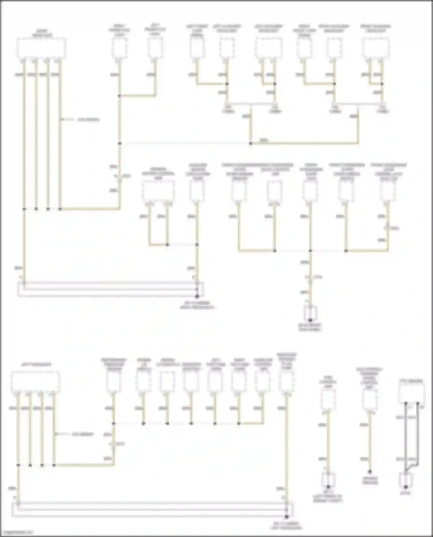 Wiring diagram left front turn signal for Porsche Macan Turbo I (2014-2019)