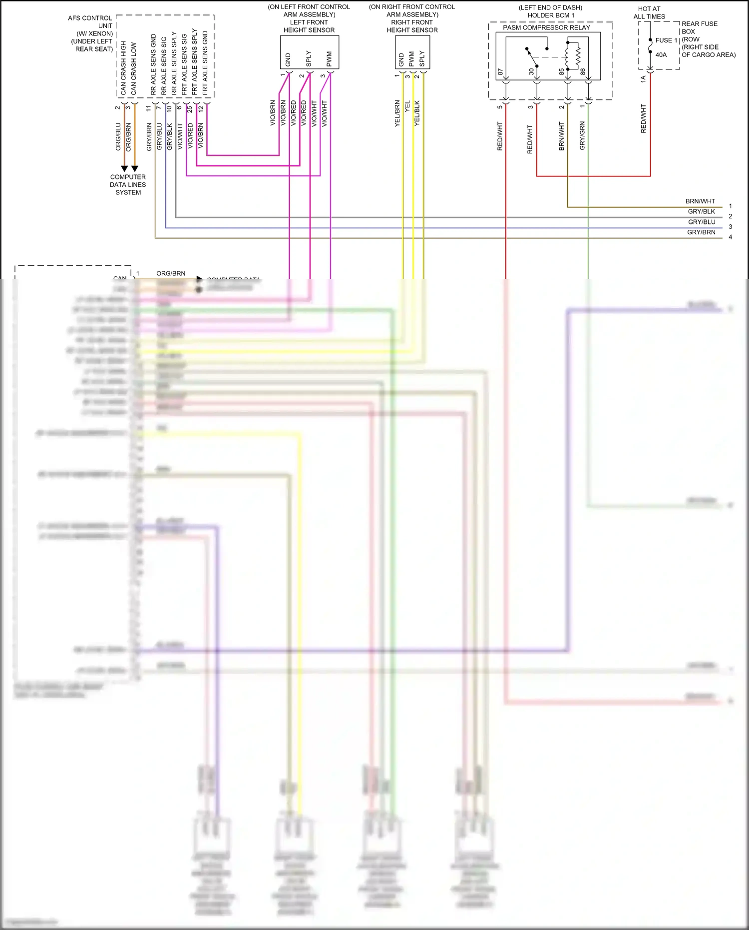 Wiring diagram afs control unit for Porsche Macan I facelift 2 (2021-2024) (2 of 5)