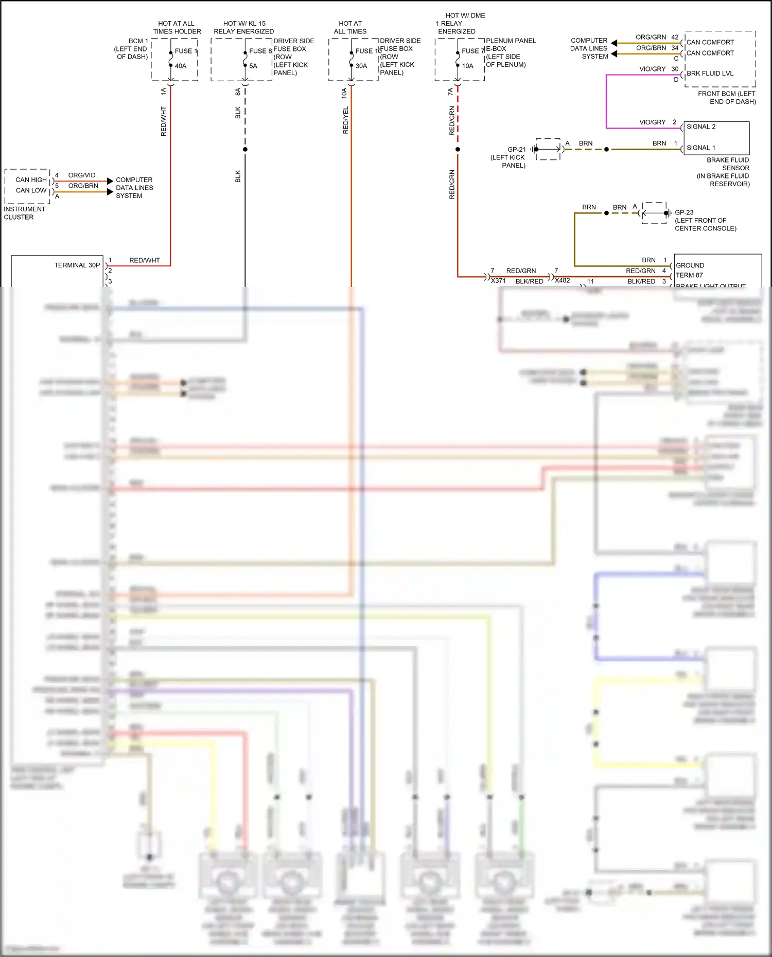 Wiring diagram blu/grn for Porsche Macan I facelift 2 (2021-2024) (11 of 44)