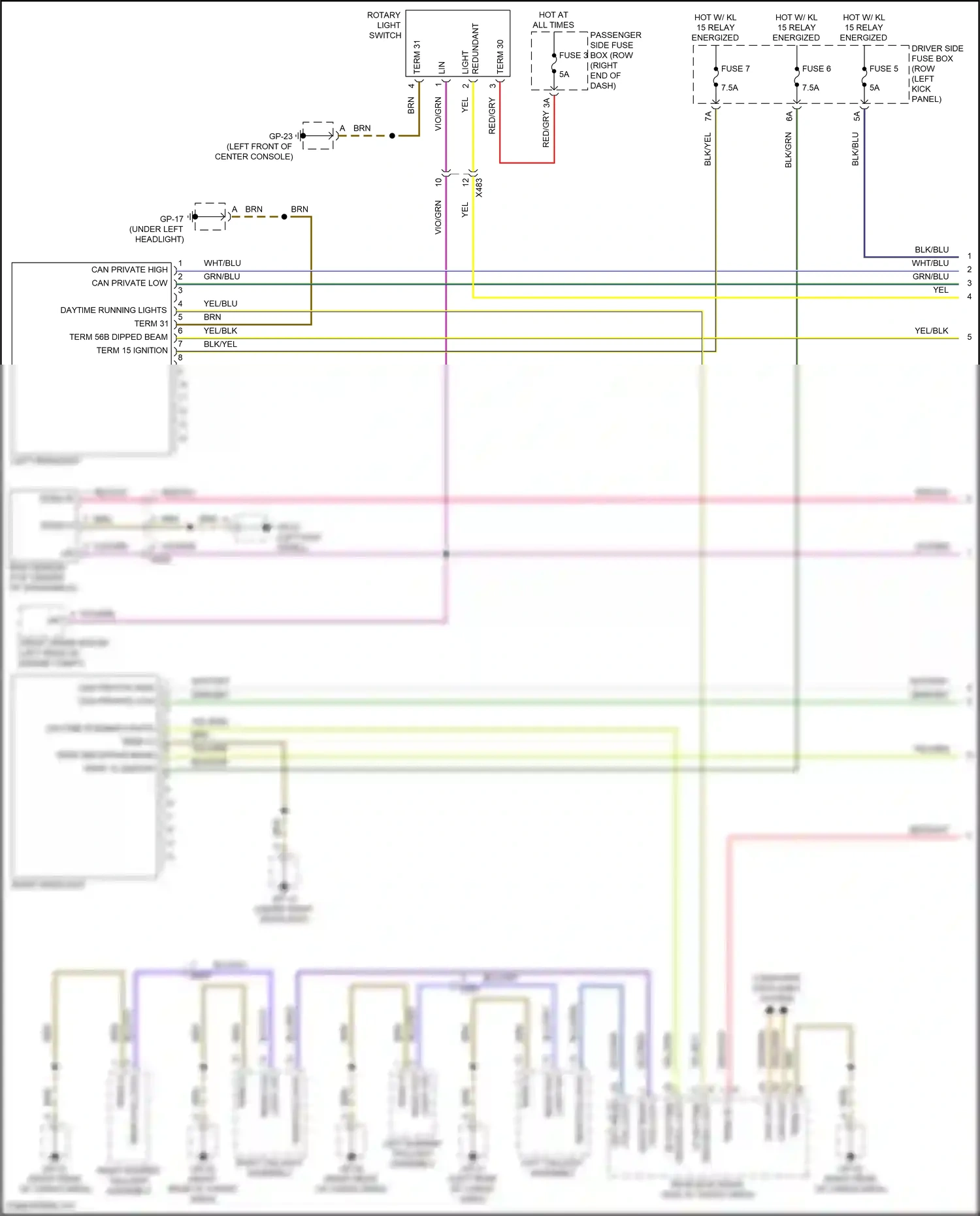 Wiring diagram computer data lines system for Porsche Macan I facelift 2 (2021-2024) (35 of 88)