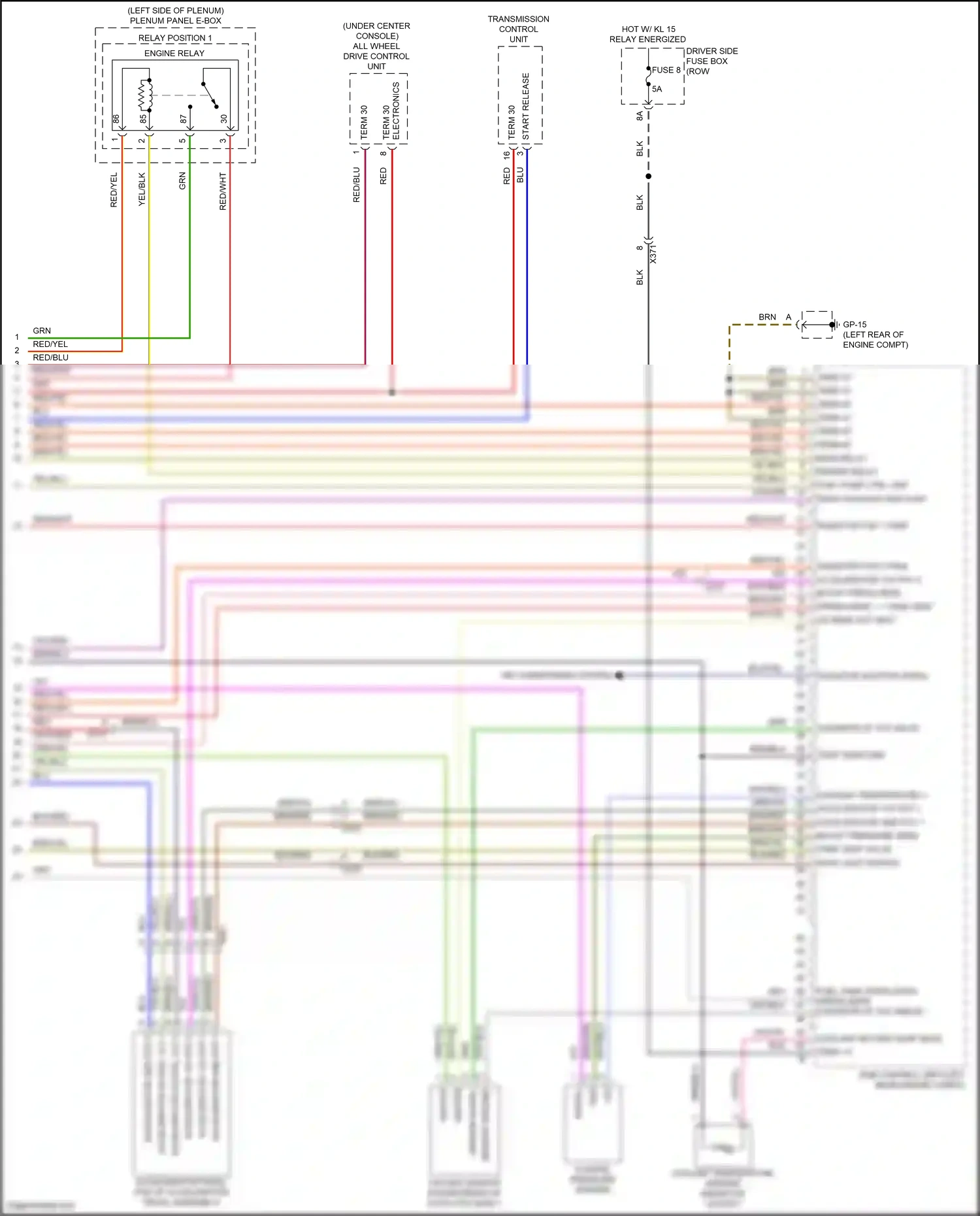 Wiring diagram engine relay for Porsche Macan I facelift 2 (2021-2024) (2 of 4)