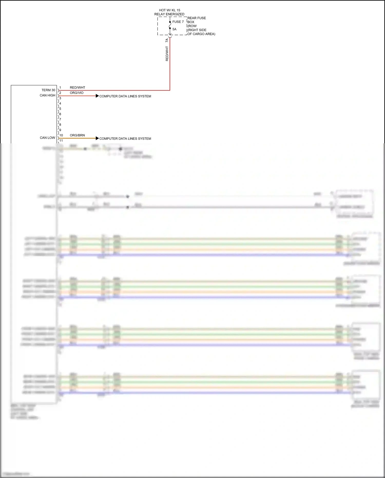Wiring diagram front vcc camera for Porsche Macan I facelift 2 (2021-2024) (1 of 1)