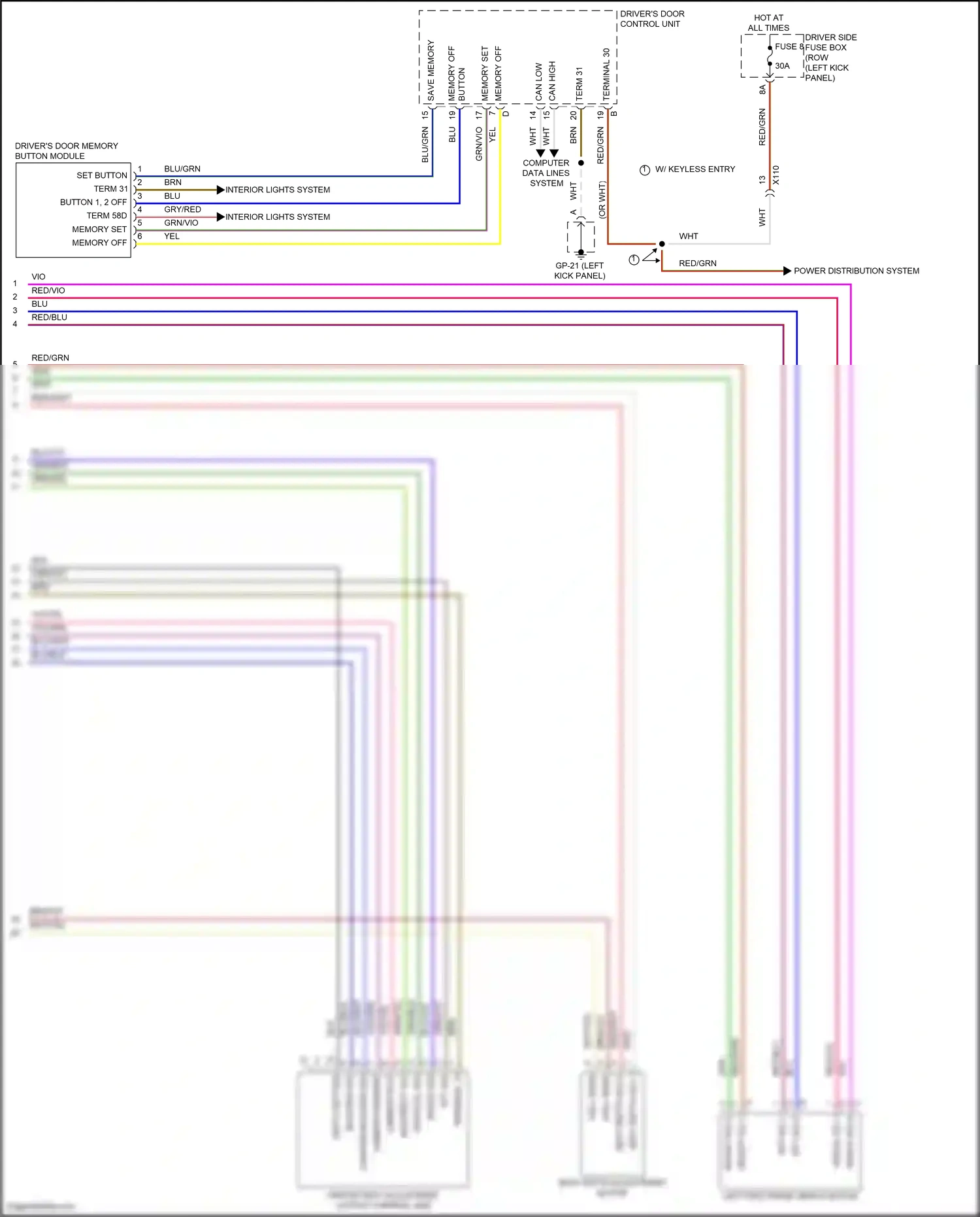 Wiring diagram memory off for Porsche Macan I facelift 2 (2021-2024) (1 of 4)