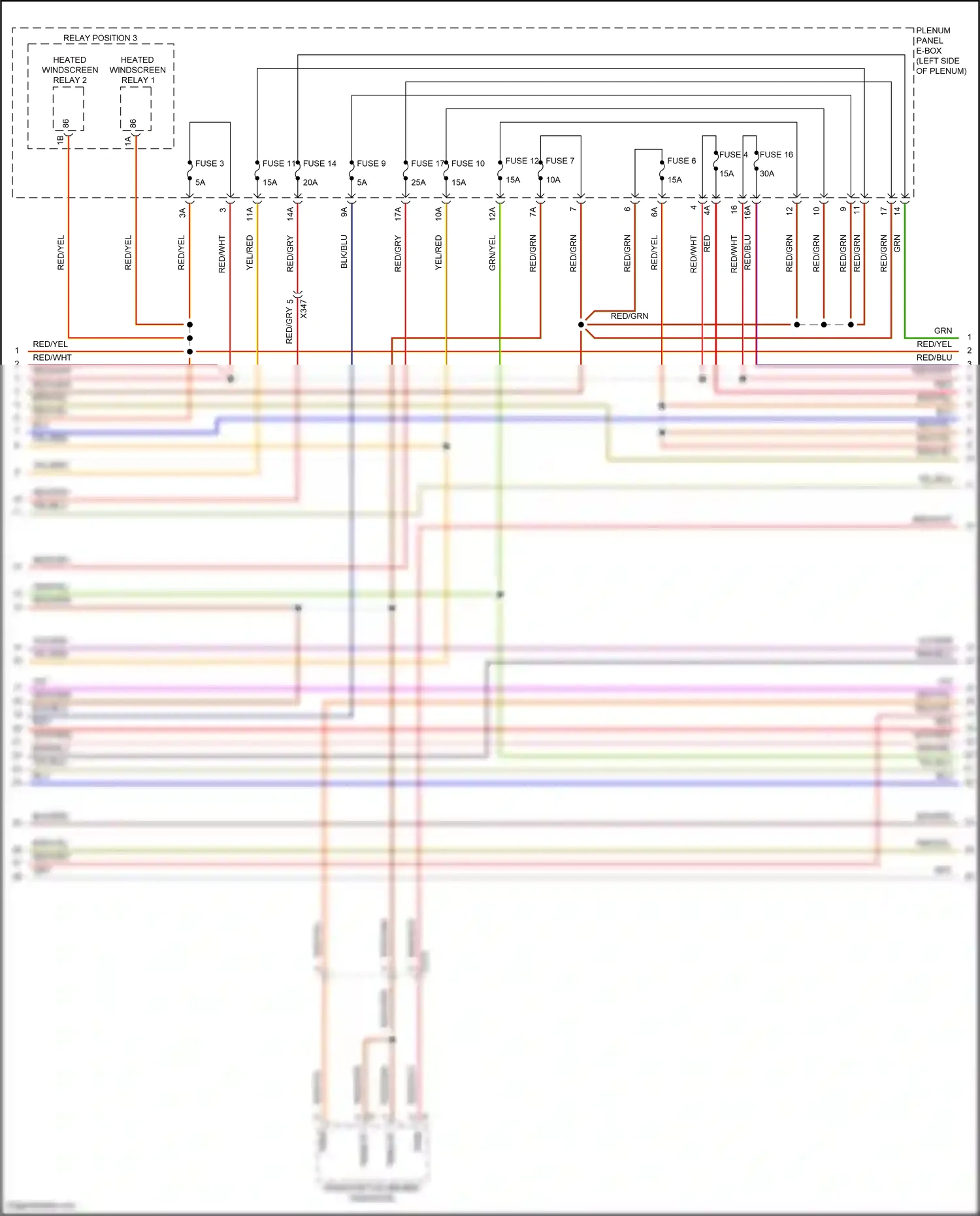 Wiring diagram plenum panel e-box for Porsche Macan I facelift 2 (2021-2024) (10 of 14)