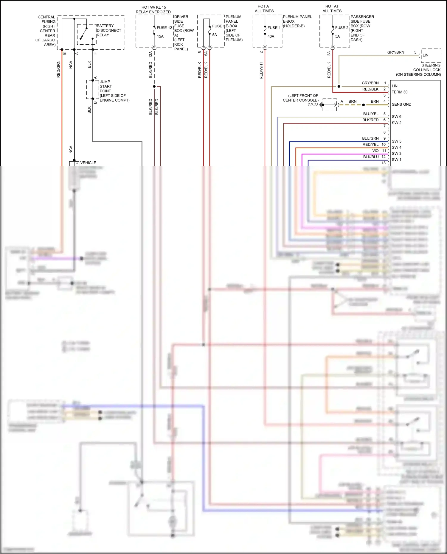 Wiring diagram p/n switch p/n start release for Porsche Macan I facelift 2 (2021-2024) (1 of 1)