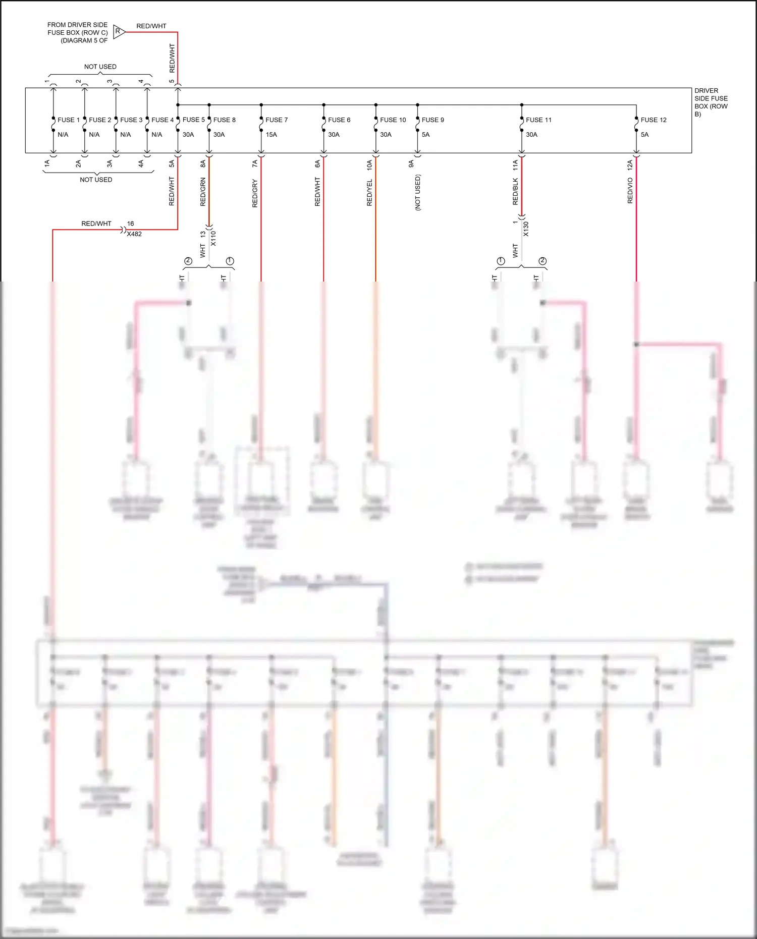 Wiring diagram steering column adjustment control unit for Porsche Macan I facelift 2 (2021-2024) (3 of 5)