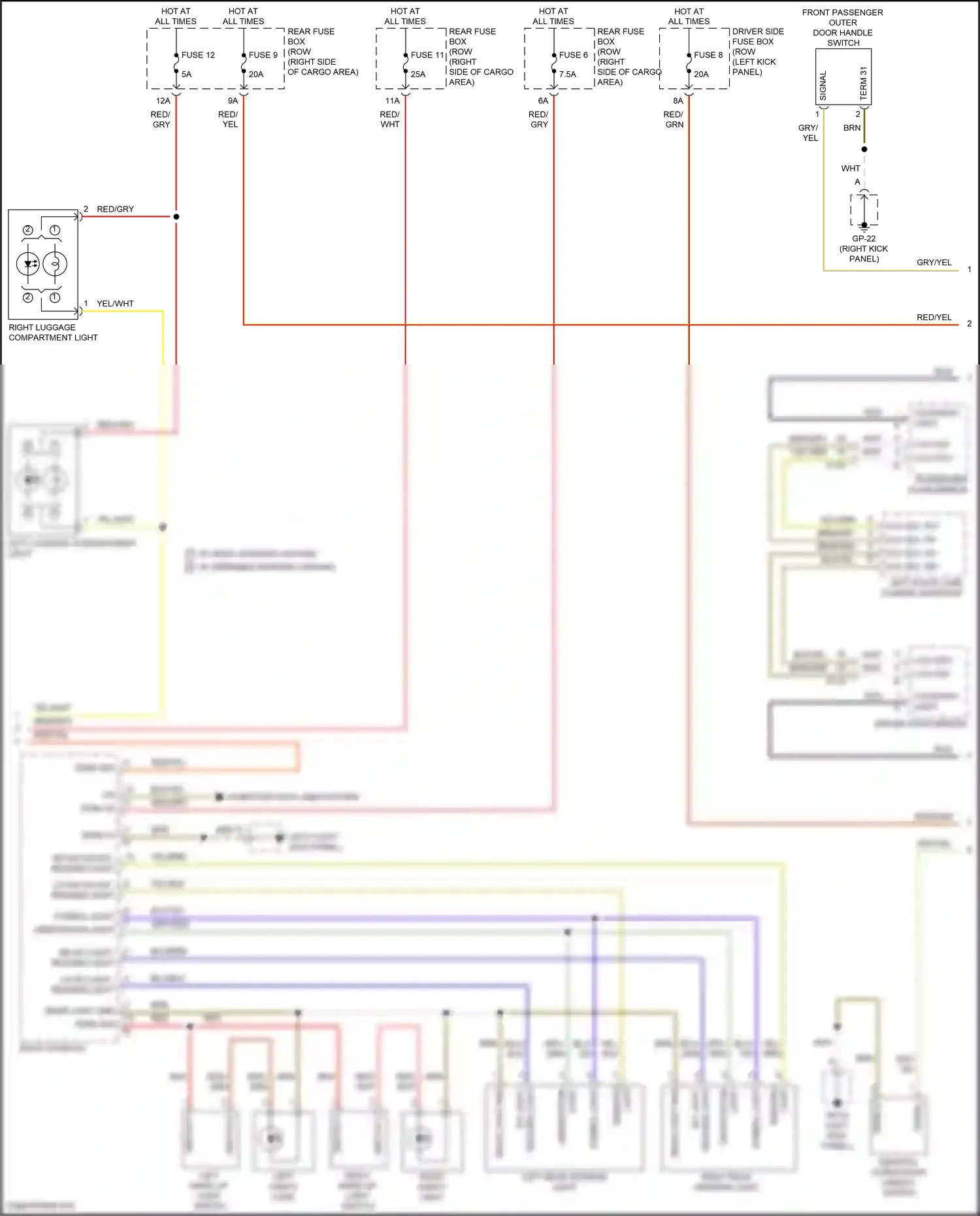 Wiring diagram switch 1 for Porsche Macan I facelift 2 (2021-2024) (3 of 3)