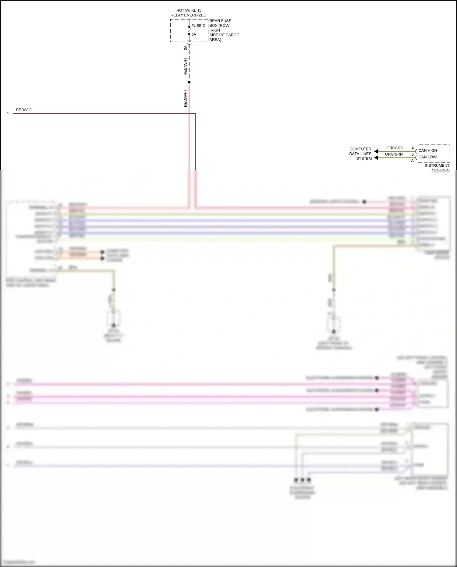 Wiring diagram switch 2 for Porsche Macan I facelift 2 (2021-2024) (2 of 3)