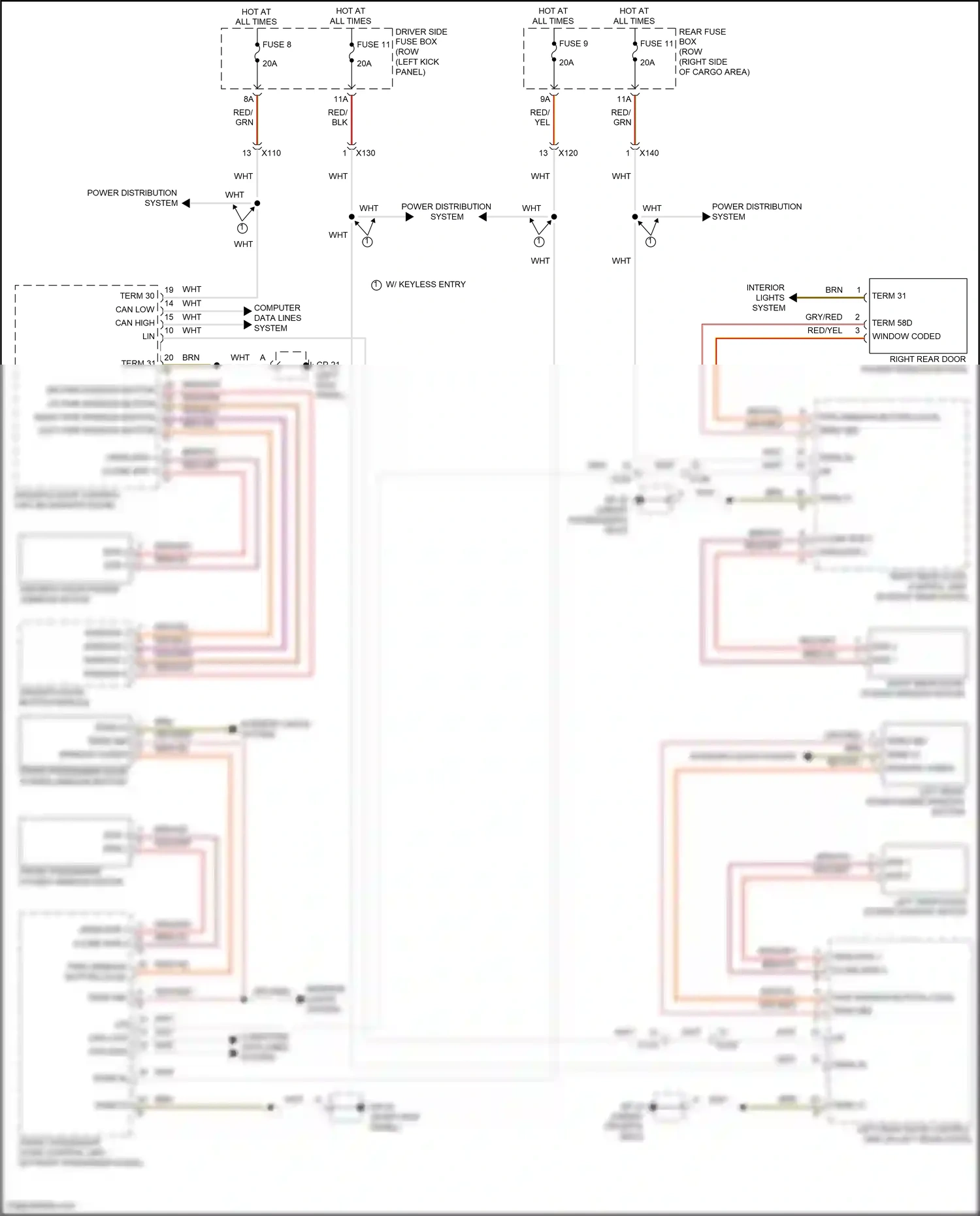 Wiring diagram window 2 for Porsche Macan I facelift 2 (2021-2024) (1 of 1)