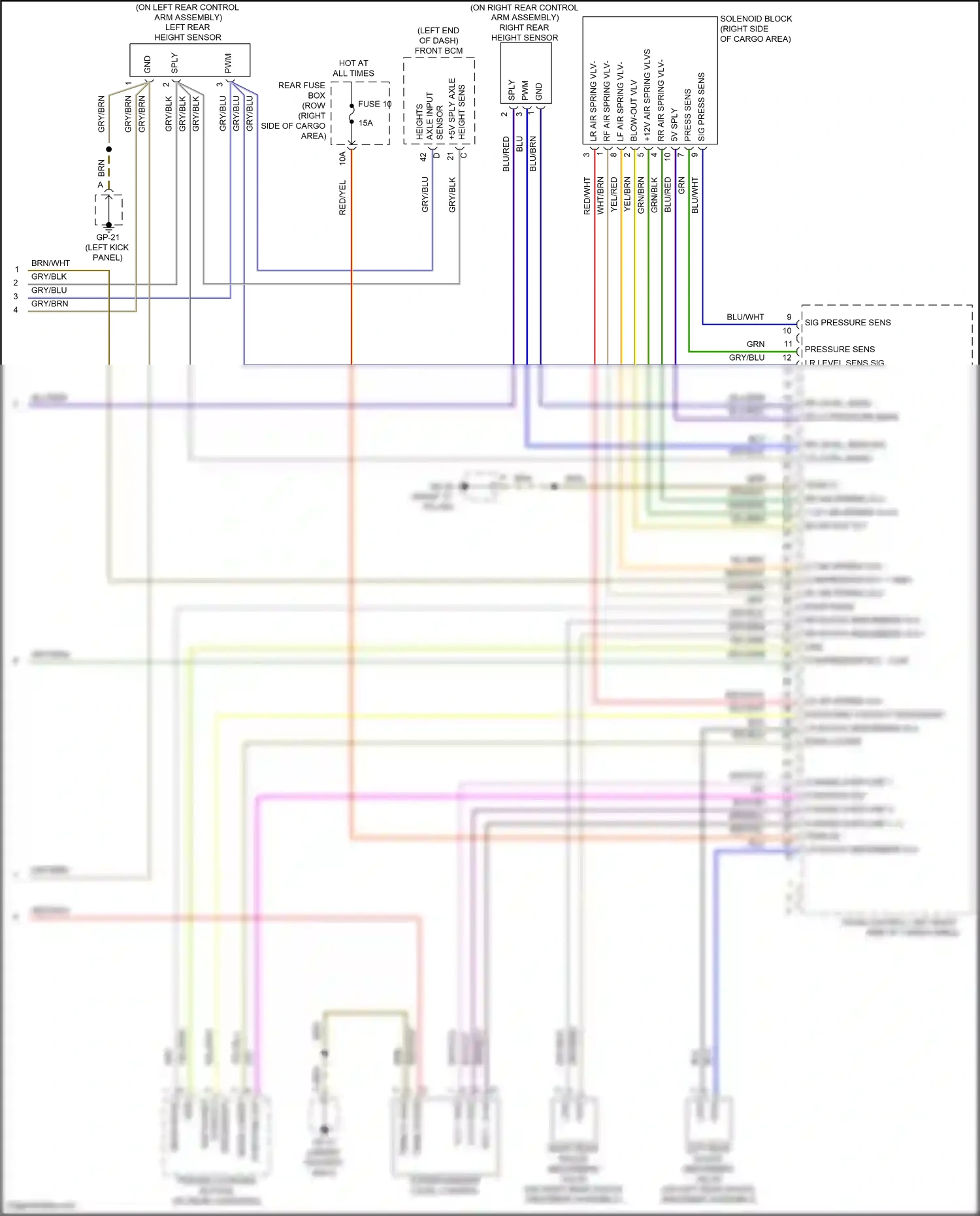 Wiring diagram change-over unit 1, 2 hs for Porsche Macan I facelift (2018-2021) (1 of 1)