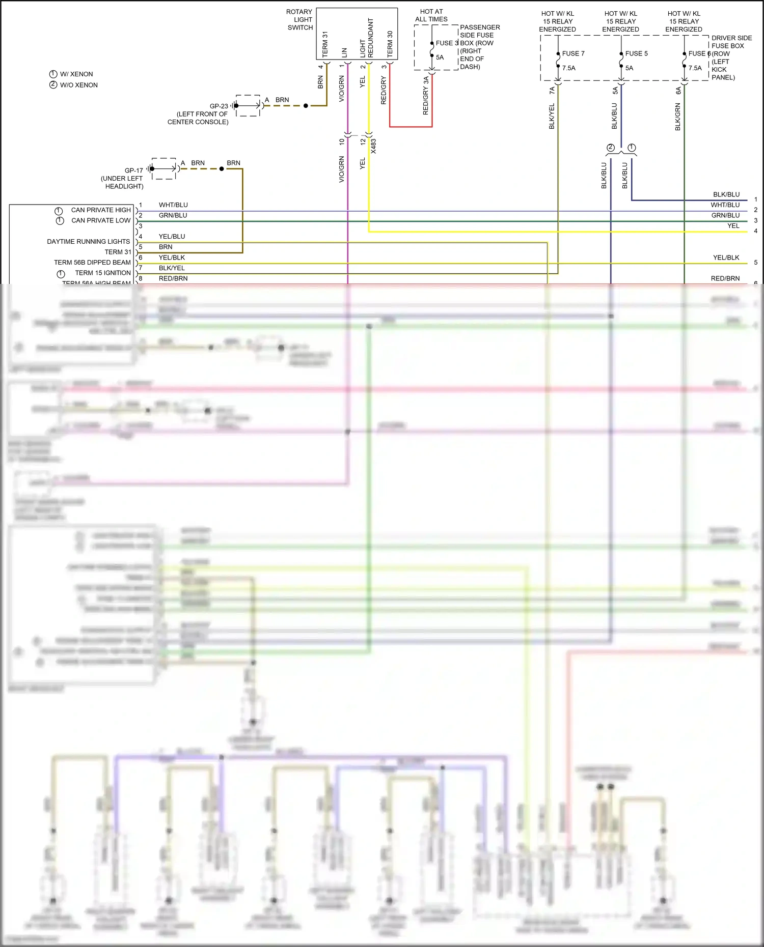 Wiring diagram computer data lines system for Porsche Macan I facelift (2018-2021) (75 of 87)