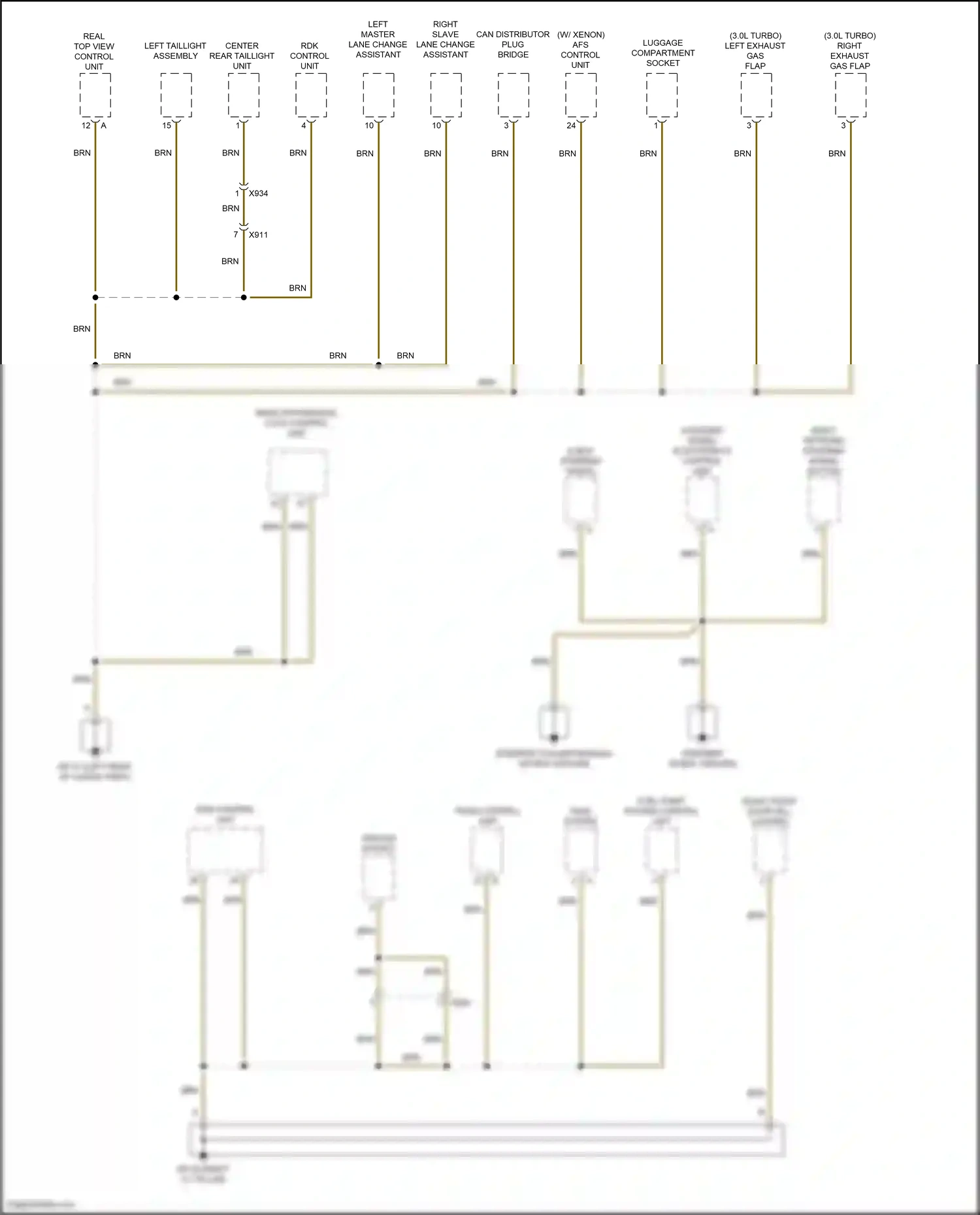 Wiring diagram fuel pump system control unit for Porsche Macan I facelift (2018-2021) (1 of 3)