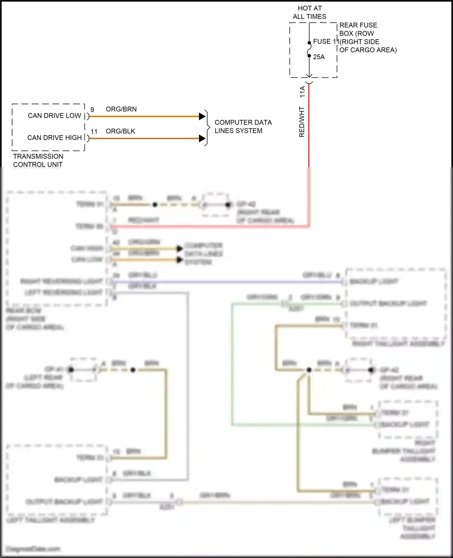 Wiring diagram fuse 11 for Porsche Macan I facelift (2018-2021) (1 of 24)