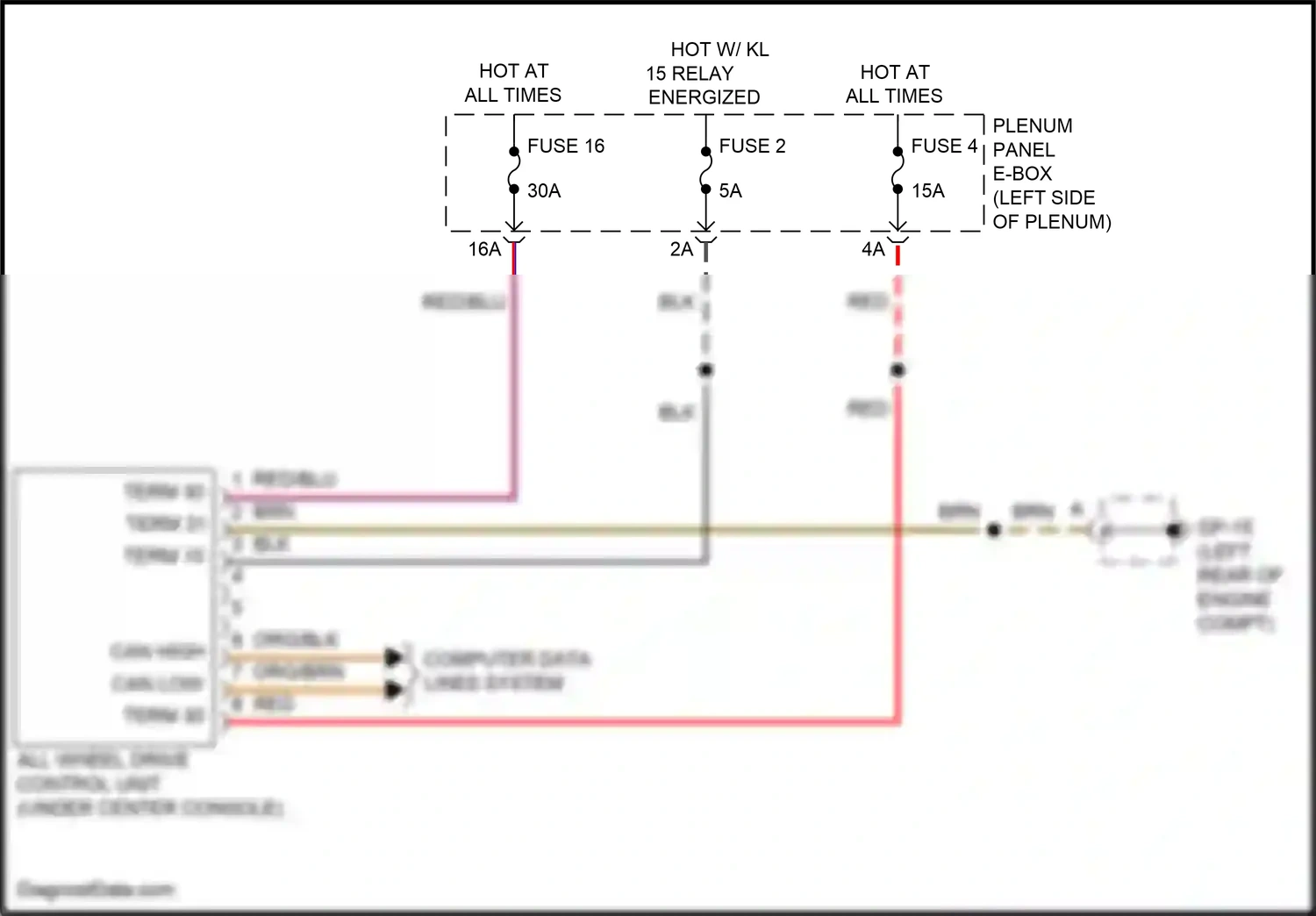 Wiring diagram fuse 4 for Porsche Macan I facelift (2018-2021) (13 of 17)
