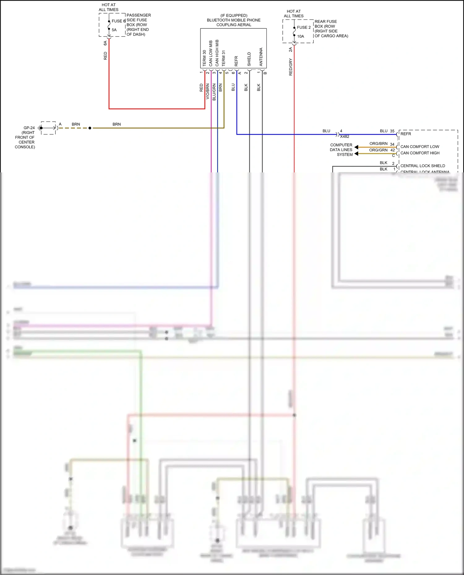 Wiring diagram fuse 6 for Porsche Macan I facelift (2018-2021) (6 of 22)
