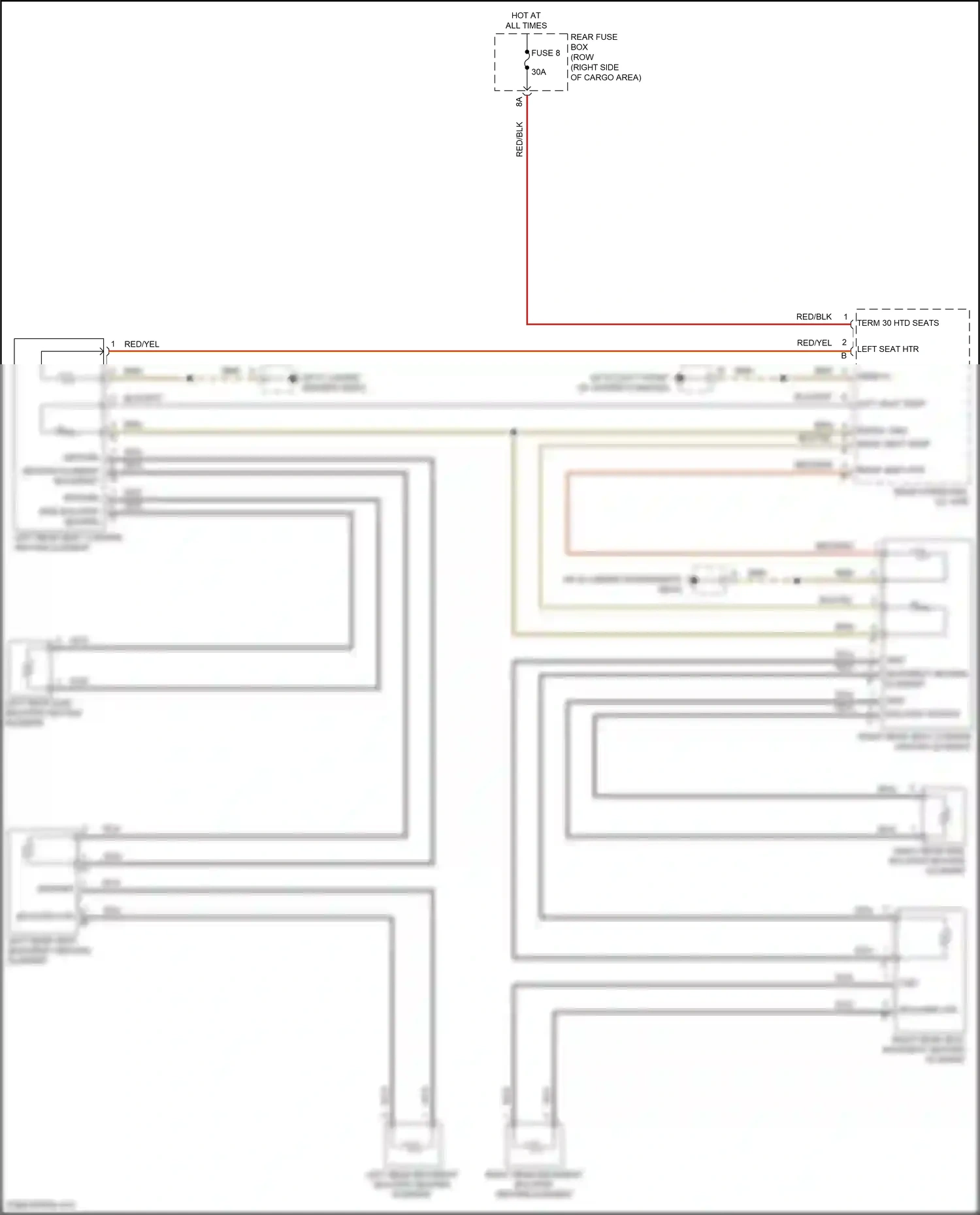 Wiring diagram heating element backrest for Porsche Macan I facelift (2018-2021) (1 of 1)