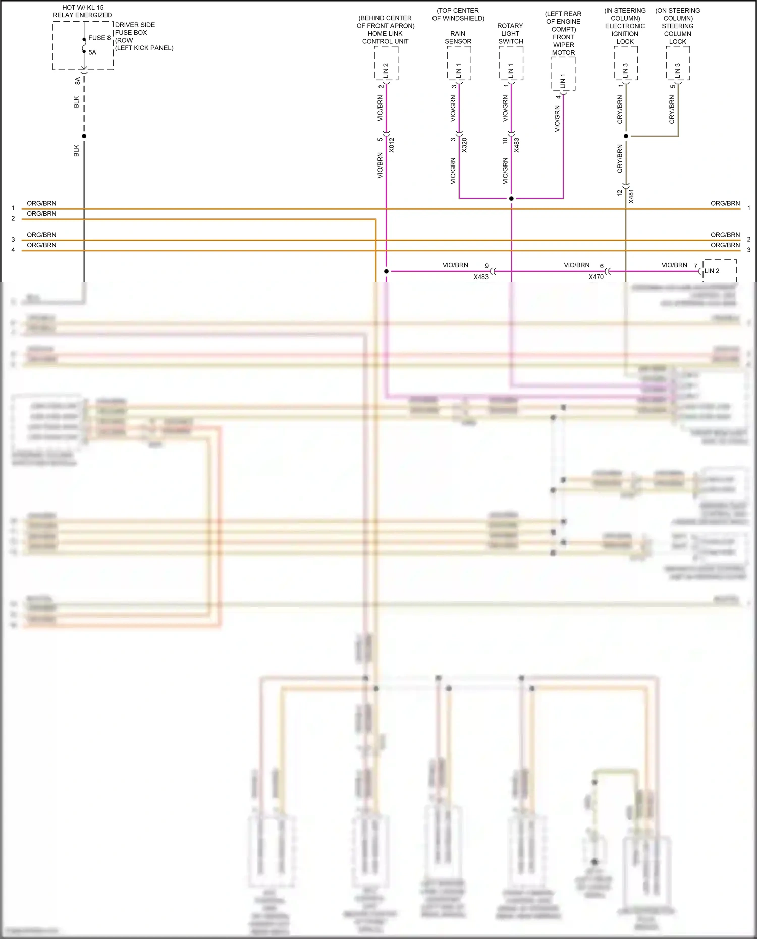 Wiring diagram lin 1 for Porsche Macan I facelift (2018-2021) (3 of 9)