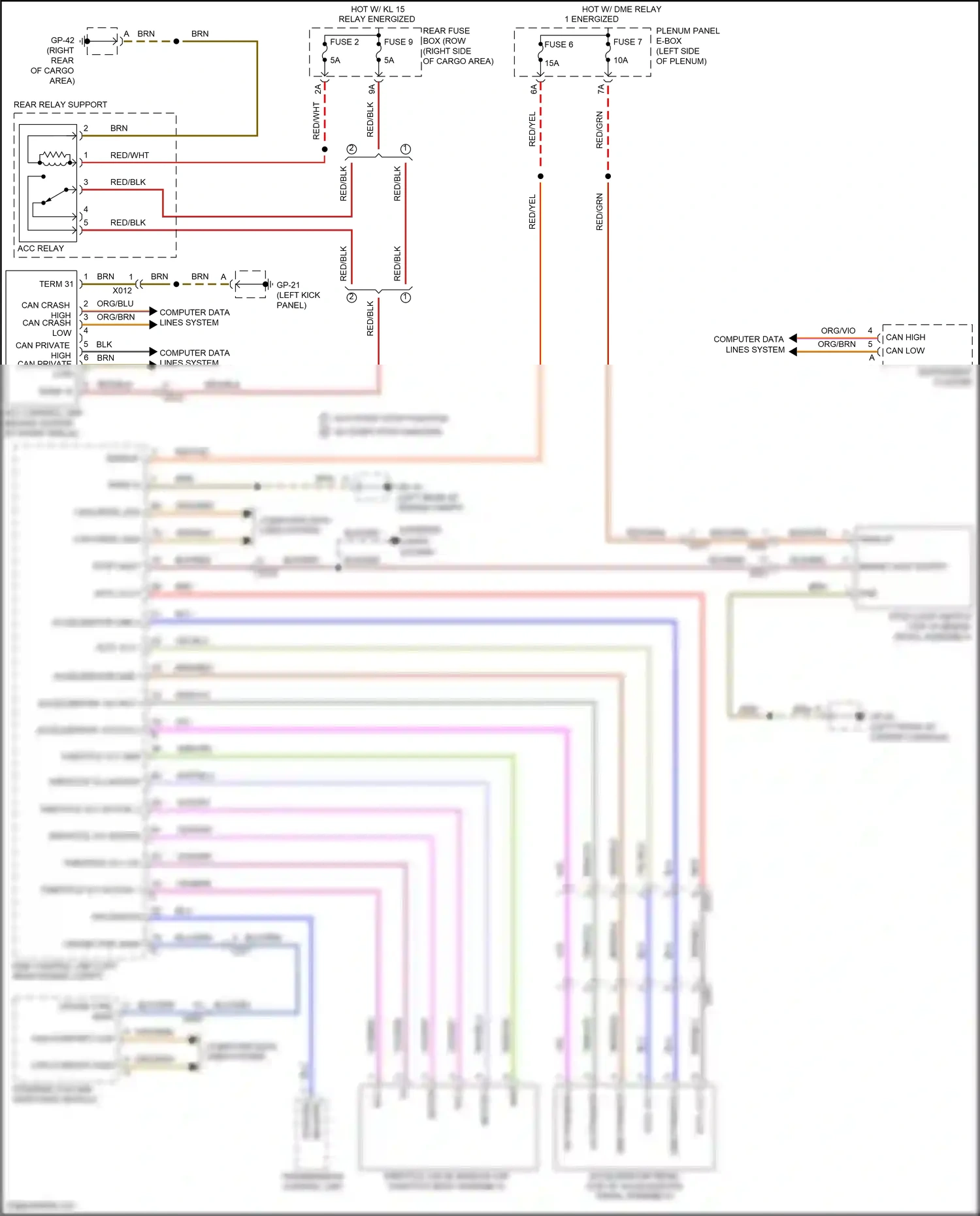 Wiring diagram plenum panel e-box for Porsche Macan I facelift (2018-2021) (11 of 15)