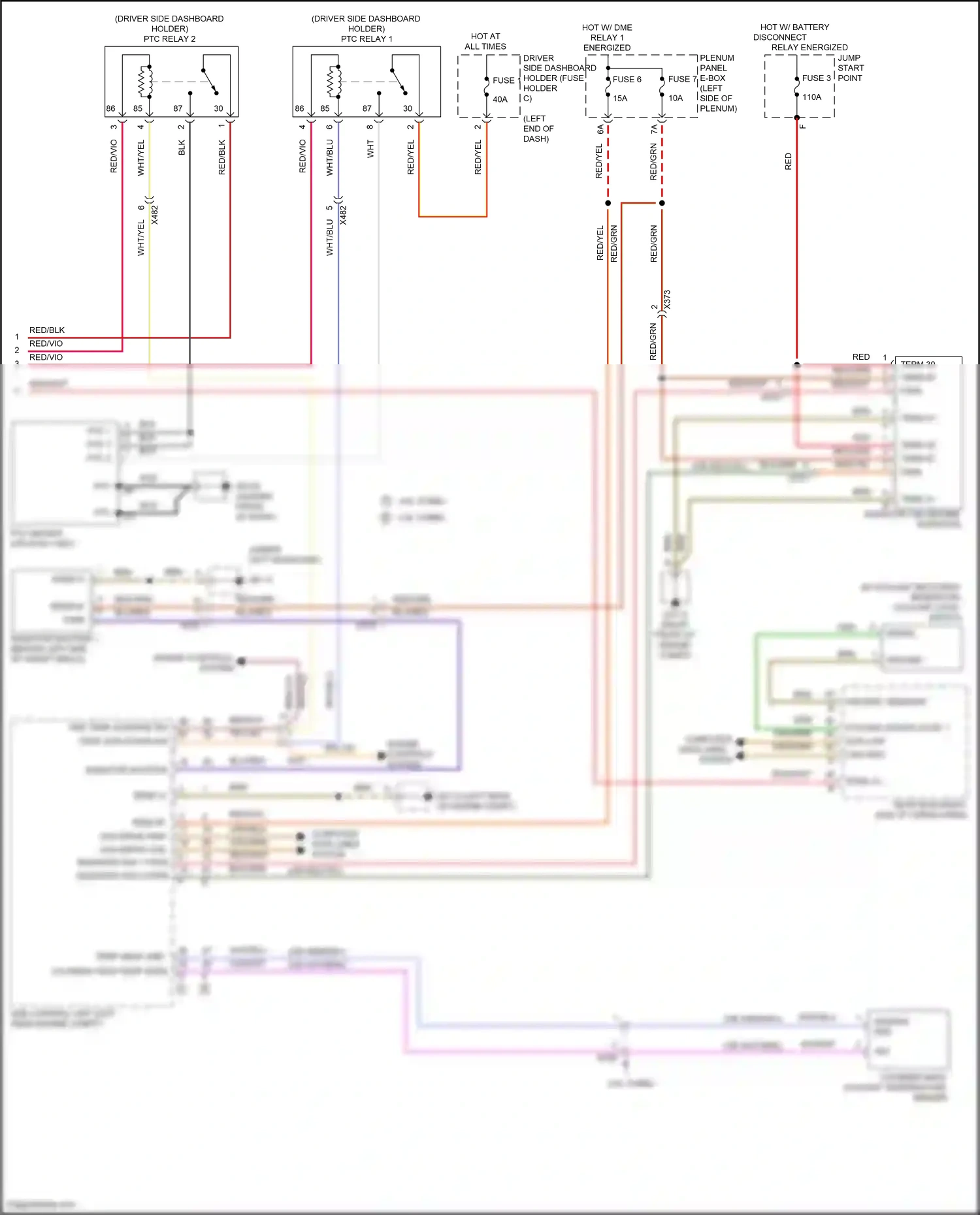 Wiring diagram plenum panel e-box for Porsche Macan I facelift (2018-2021) (3 of 15)
