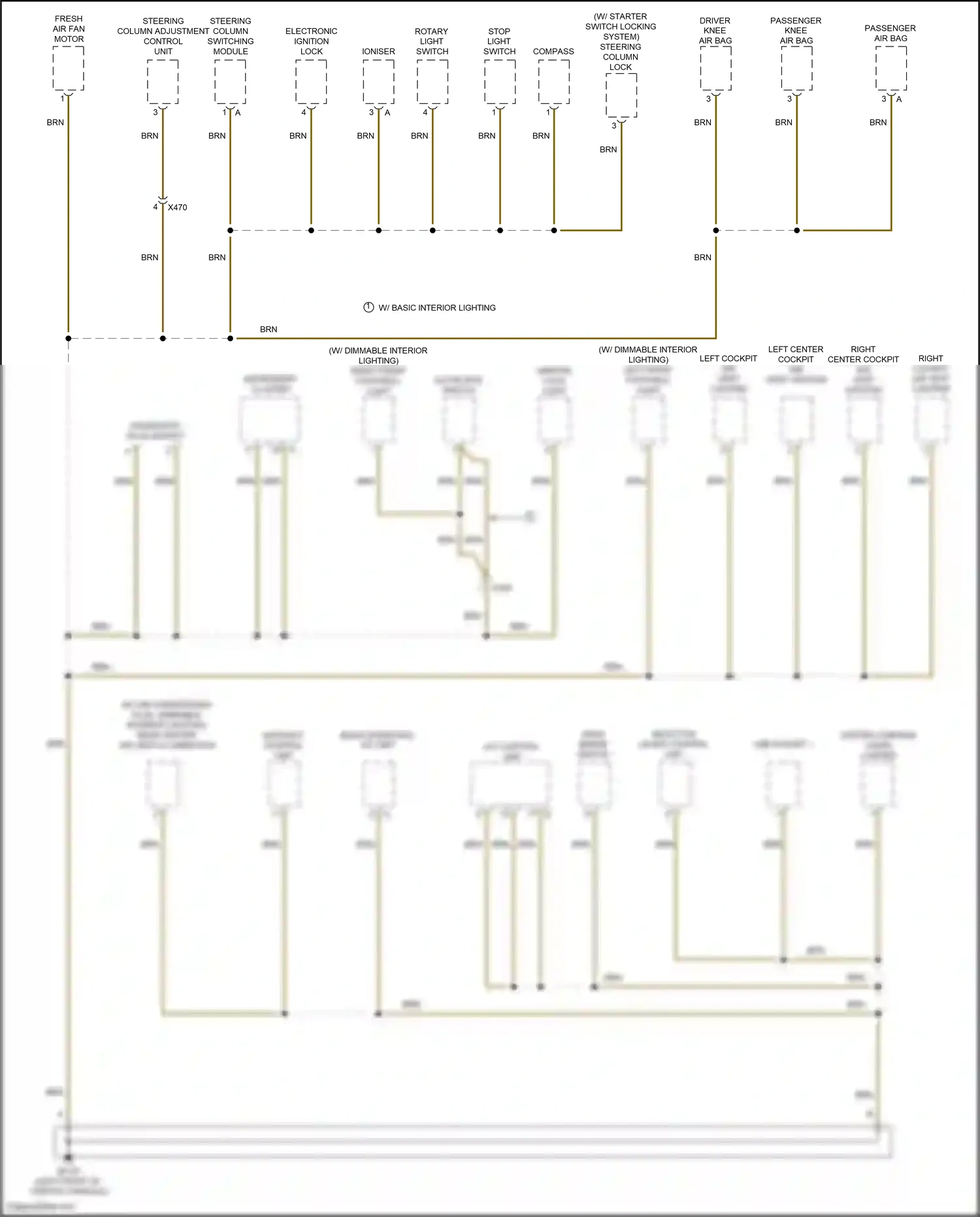 Wiring diagram steering column switching module for Porsche Macan I facelift (2018-2021) (3 of 16)