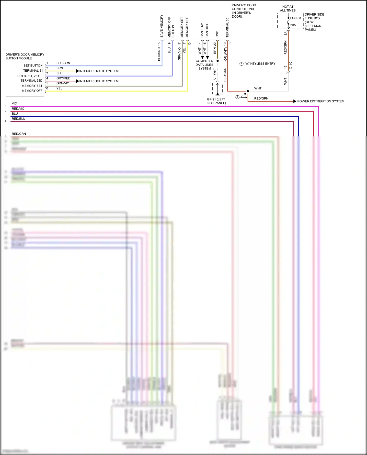 Wiring diagram aft adj for Porsche Macan I (2014-2019) (1 of 2)