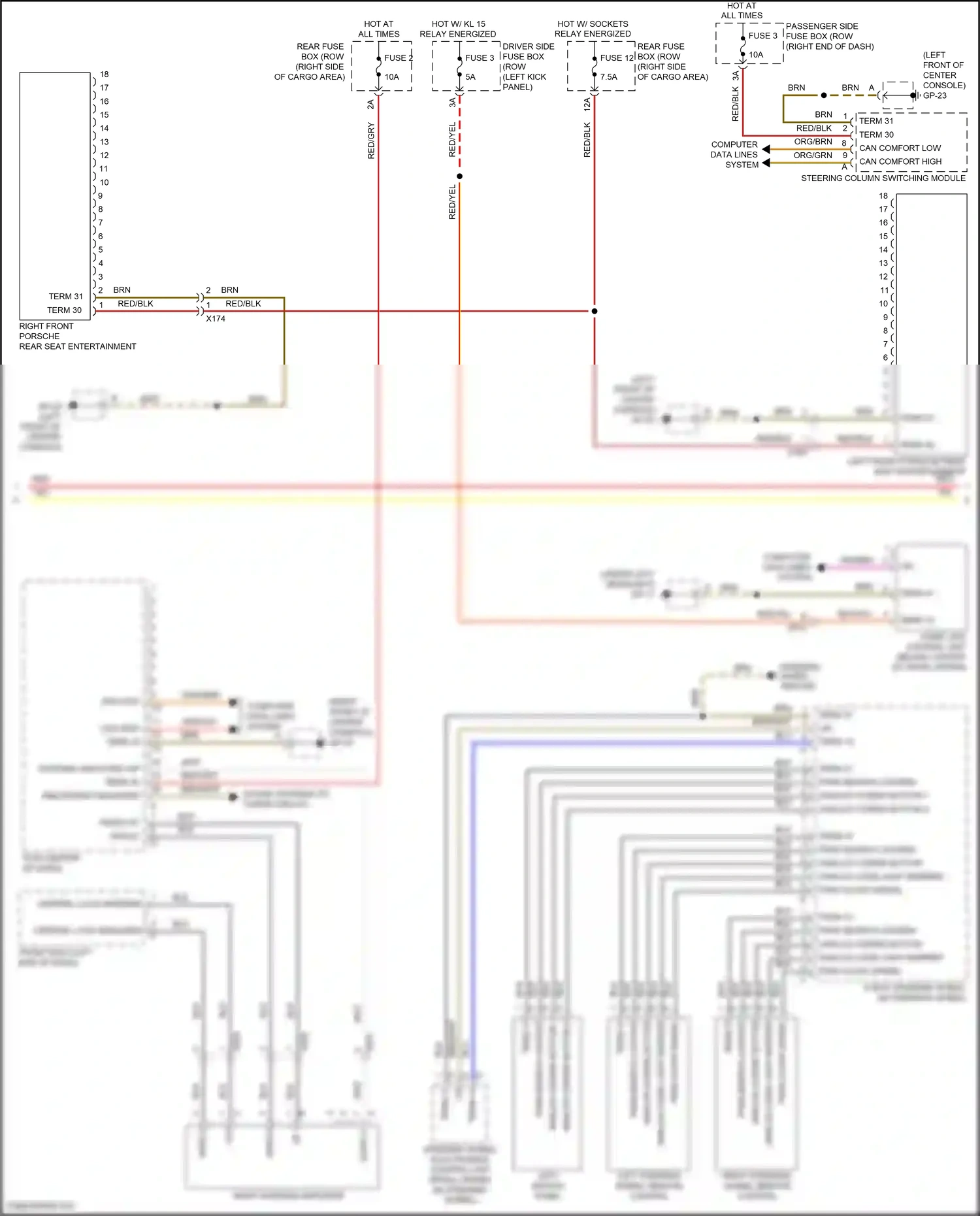 Wiring diagram computer data lines system for Porsche Macan I (2014-2019) (26 of 73)