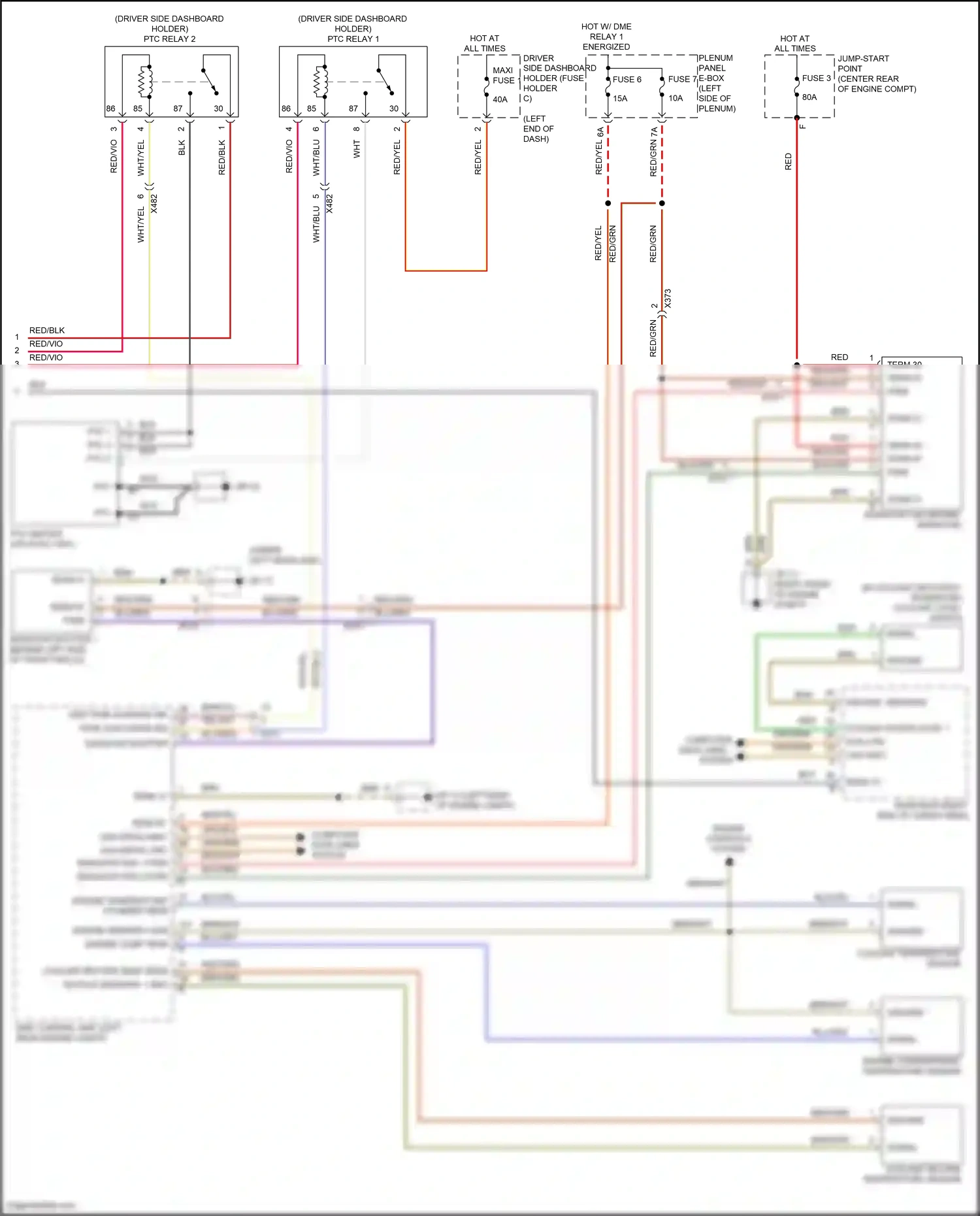 Wiring diagram coolant temperature sensor for Porsche Macan I (2014-2019) (1 of 4)