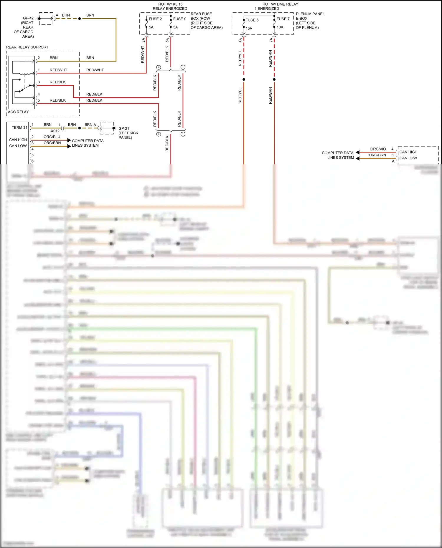 Wiring diagram cruise ctrl main sw for Porsche Macan I (2014-2019) (1 of 3)