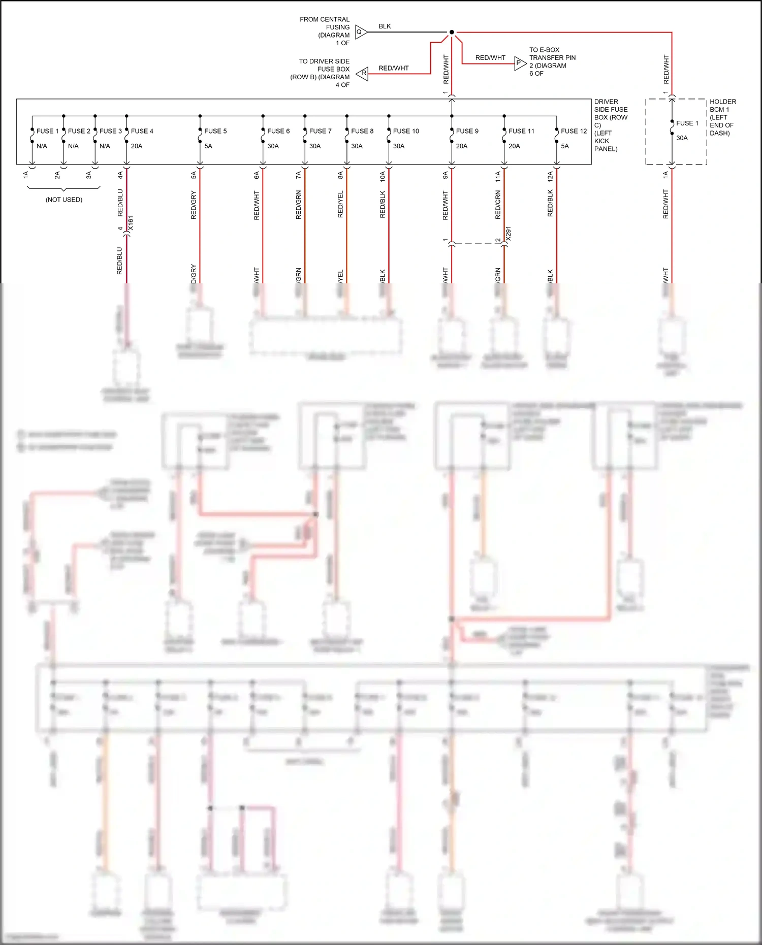 Wiring diagram fuse 1 for Porsche Macan I (2014-2019) (9 of 18)