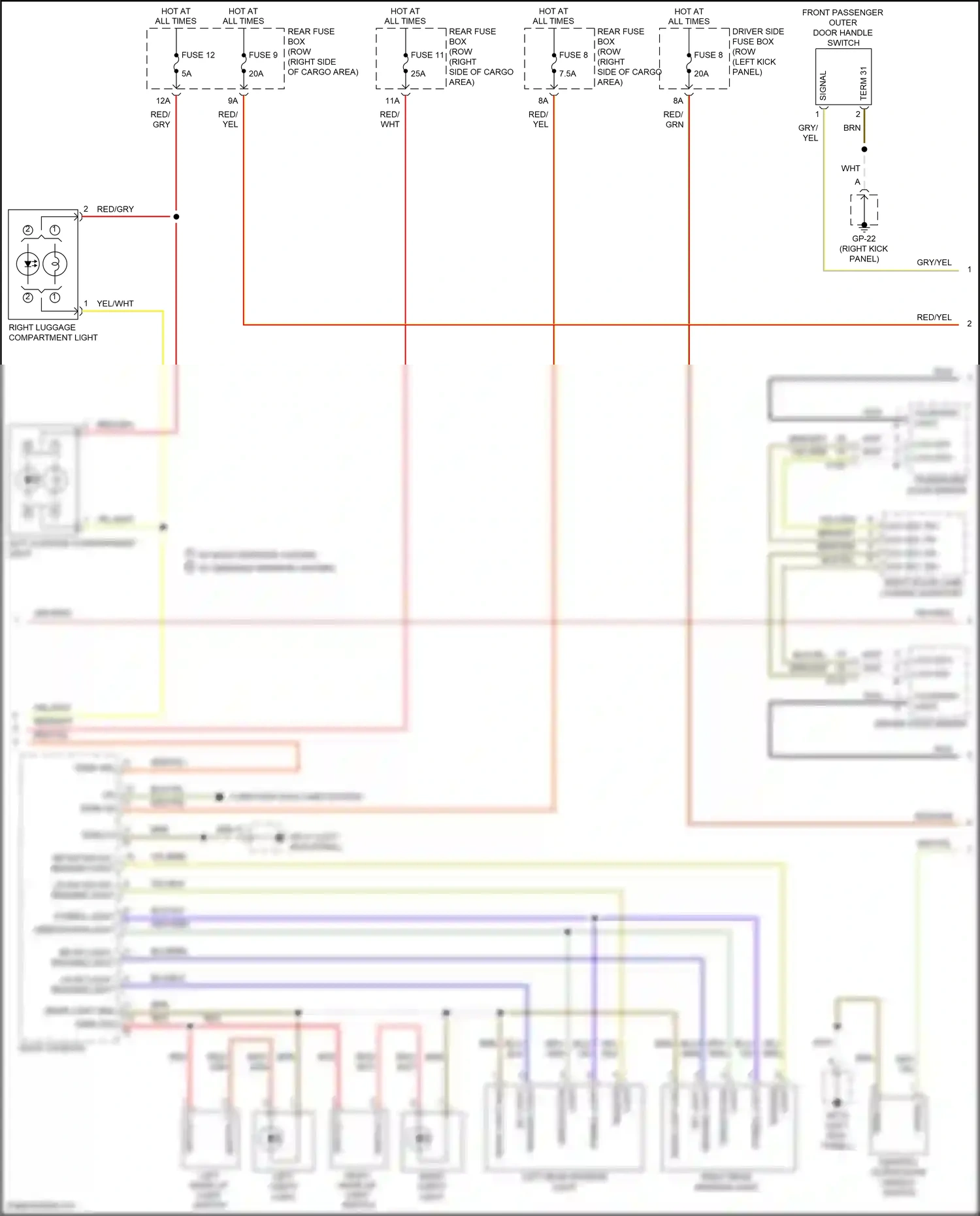 Wiring diagram fuse 8 for Porsche Macan I (2014-2019) (14 of 23)