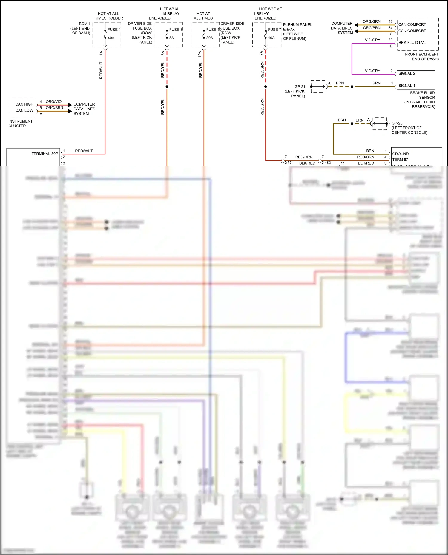 Wiring diagram org/red for Porsche Macan I (2014-2019) (1 of 10)