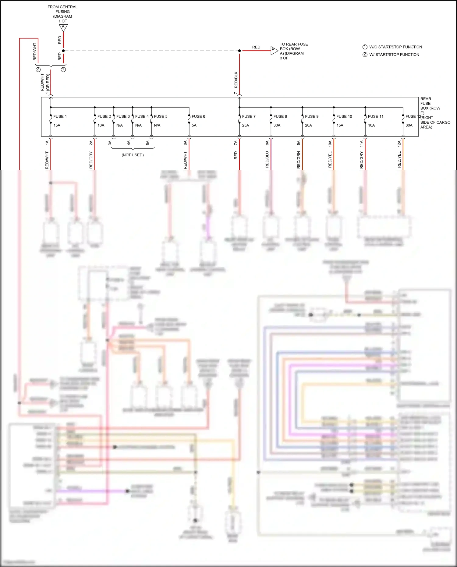 Wiring diagram power liftgate control unit for Porsche Macan I (2014-2019) (2 of 3)