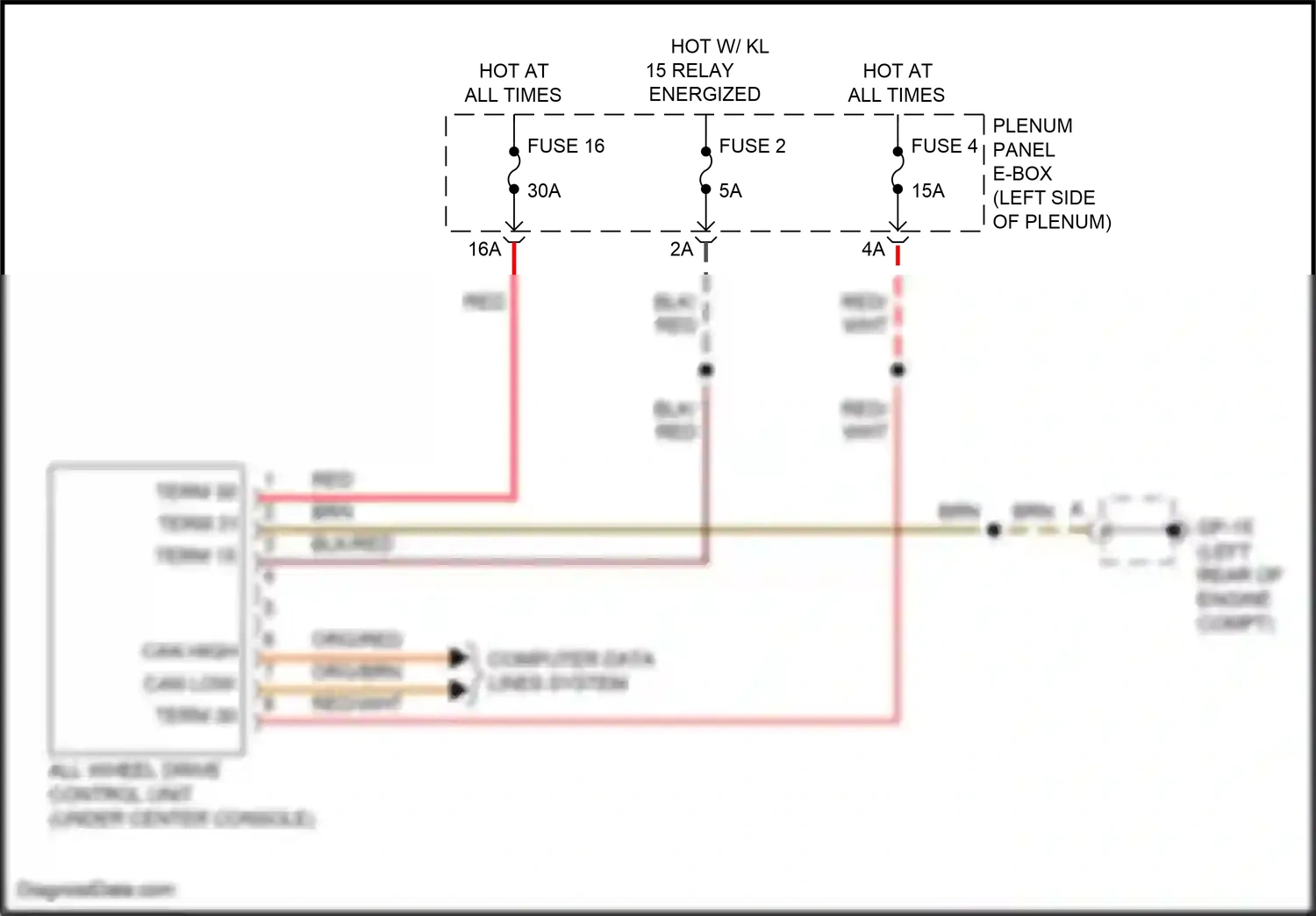Wiring diagram red for Porsche Macan I (2014-2019) (5 of 52)