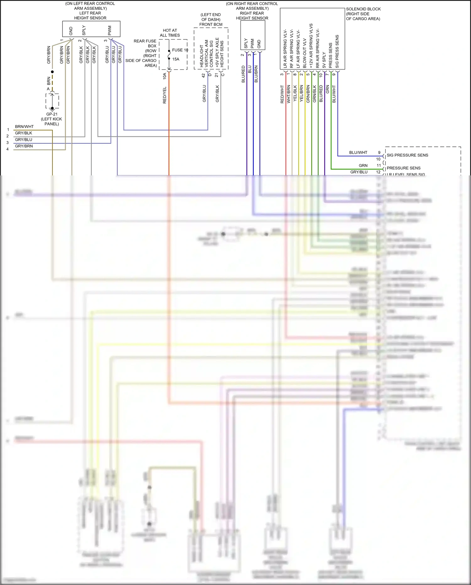 Wiring diagram yel/blu for Porsche Macan I (2014-2019) (2 of 13)
