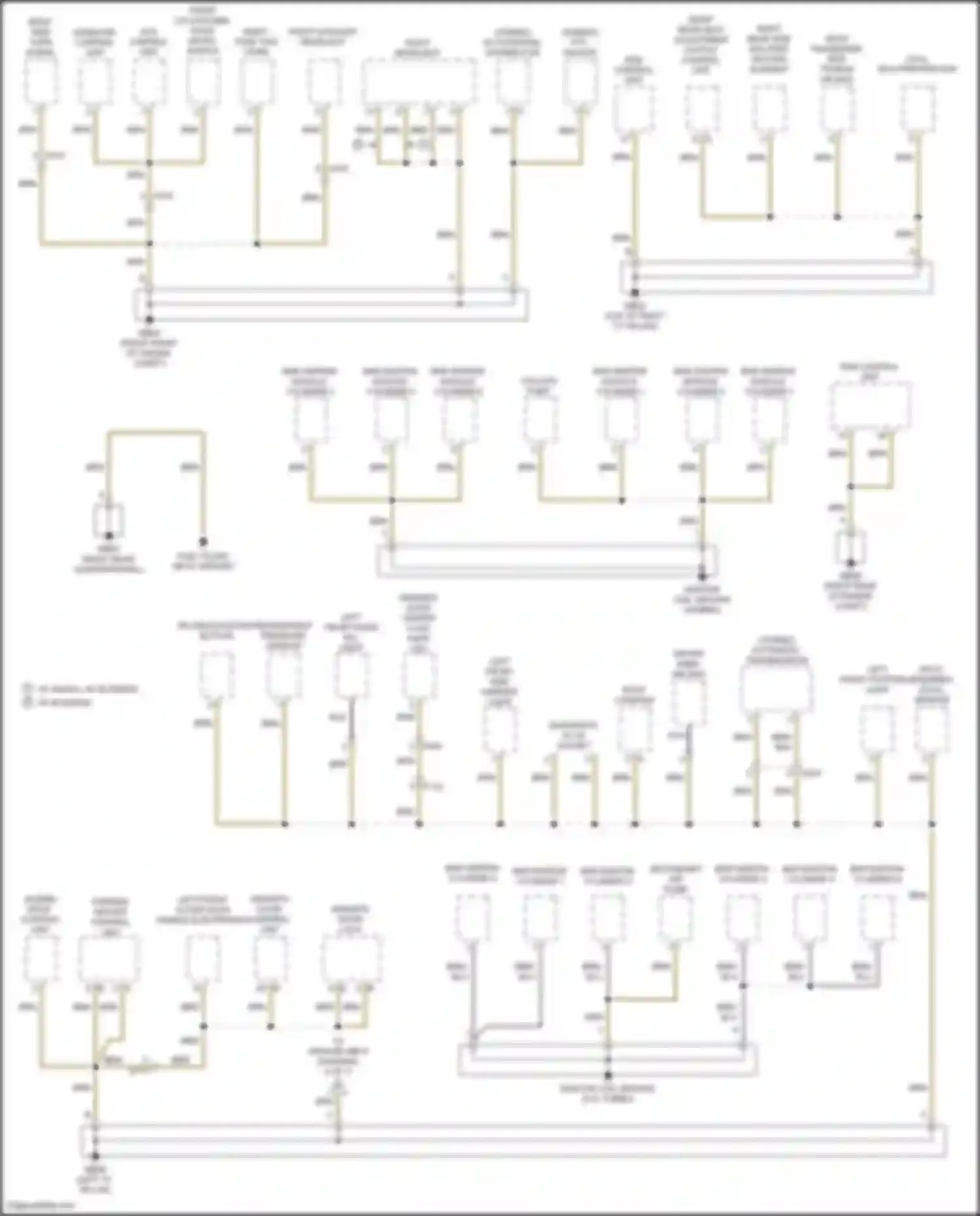 Panamera 4 Porsche 970 facelift (2013-2016): Ground distribution circuit (1 of 7)