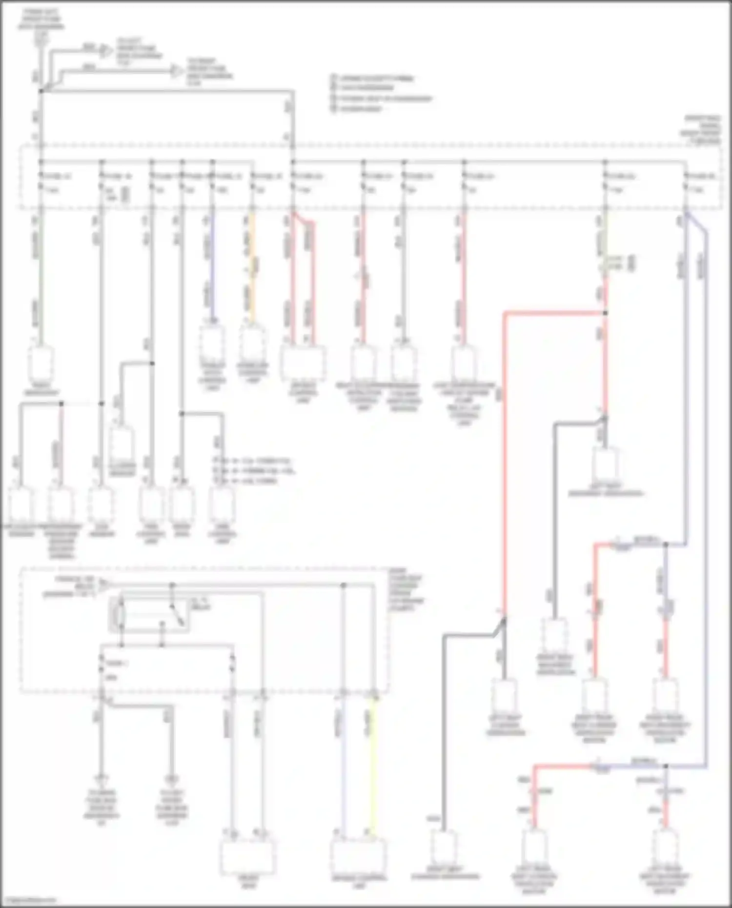 Panamera 4 Porsche 970 facelift (2013-2016): Power distribution circuit (6 of 7)