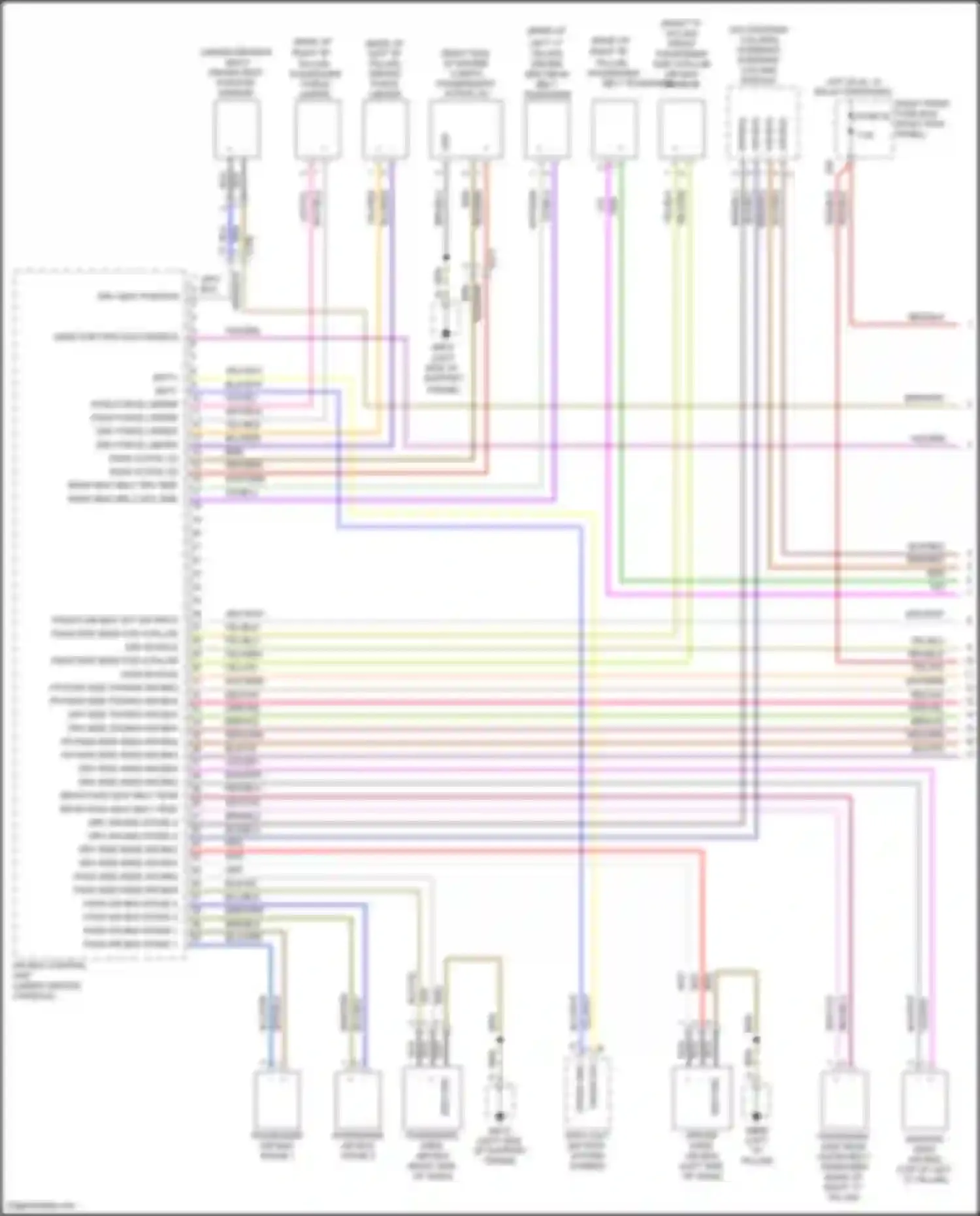 Panamera 4 Porsche 970 facelift (2013-2016): Supplemental restraints circuit (1 of 3)