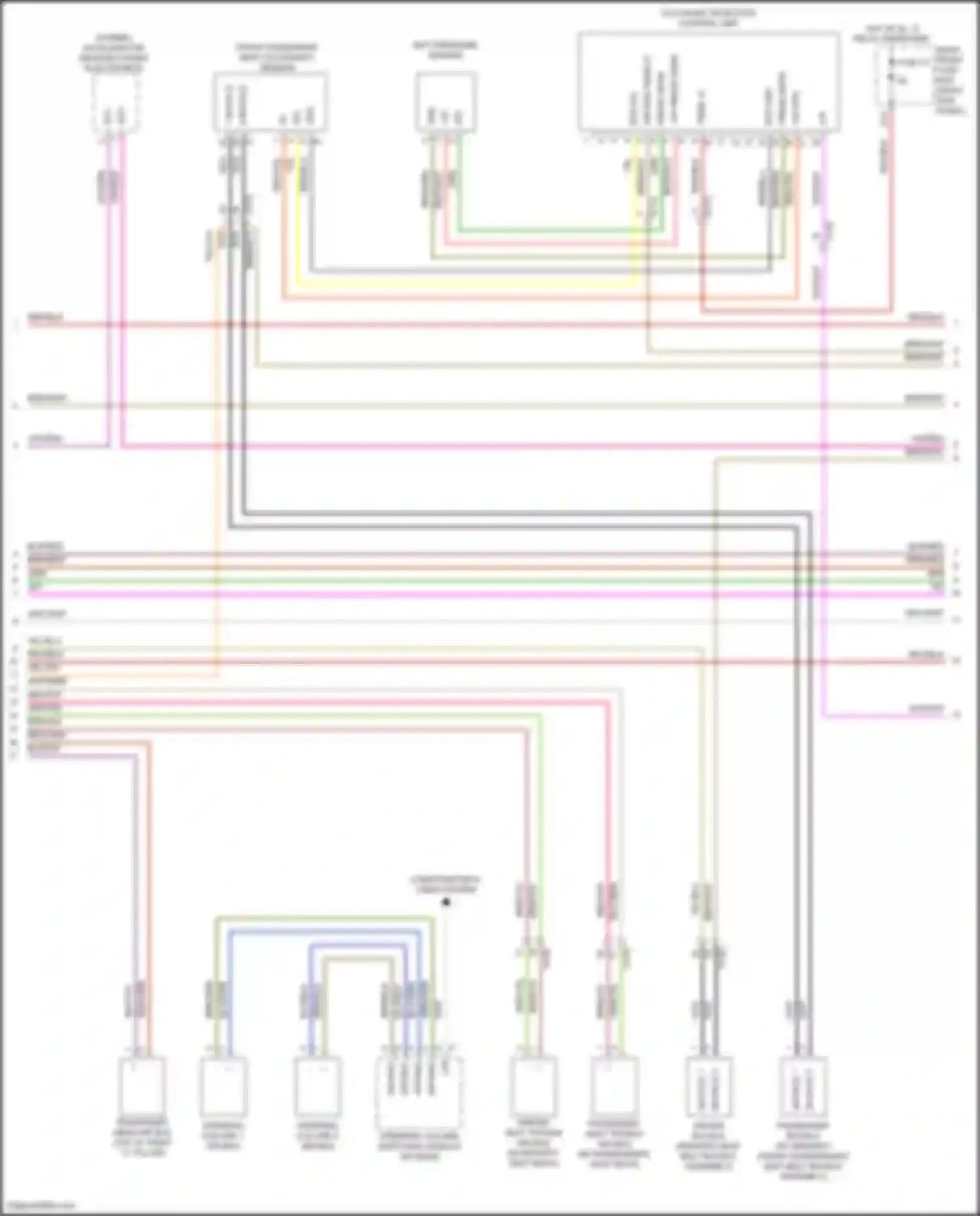 Panamera 4 Porsche 970 facelift (2013-2016): Supplemental restraints circuit (2 of 3)