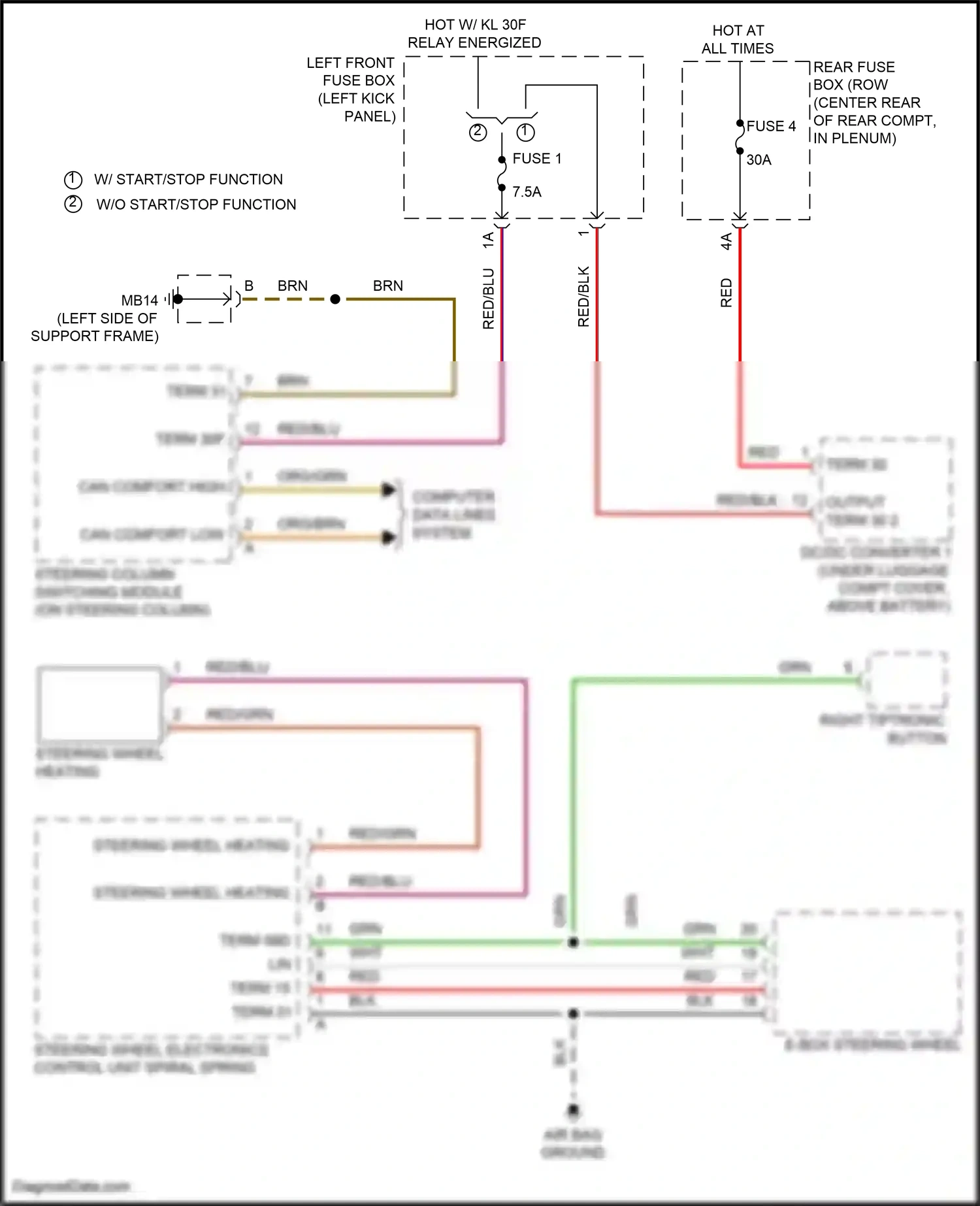 Wiring diagram blk for Porsche Panamera 4 970 facelift (2013-2016) (6 of 112)