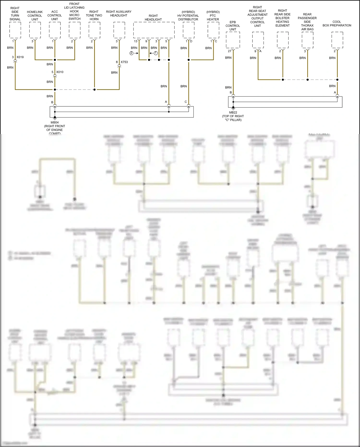Wiring diagram blu for Porsche Panamera 4 970 facelift (2013-2016) (4 of 89)