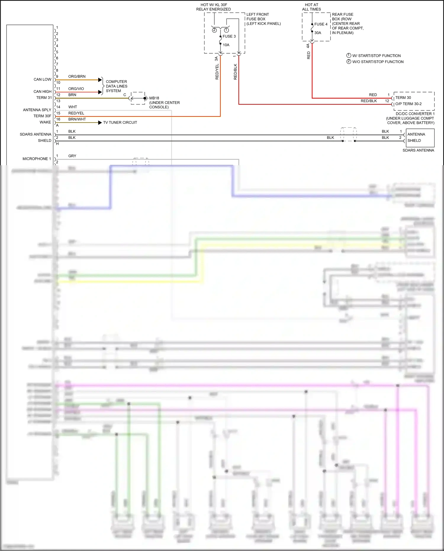 Wiring diagram blu for Porsche Panamera 4 970 facelift (2013-2016) (33 of 89)
