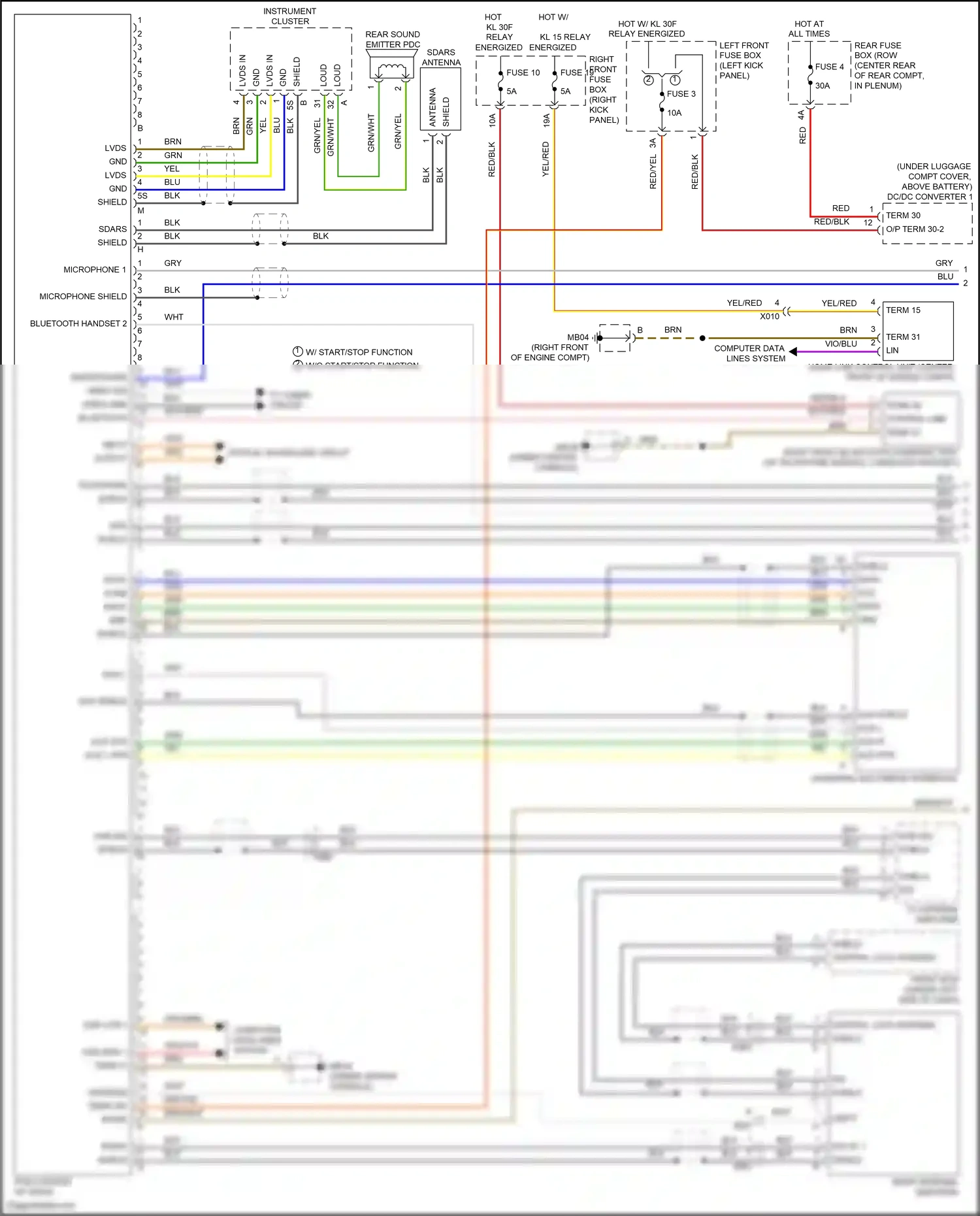Wiring diagram blu for Porsche Panamera 4 970 facelift (2013-2016) (37 of 89)