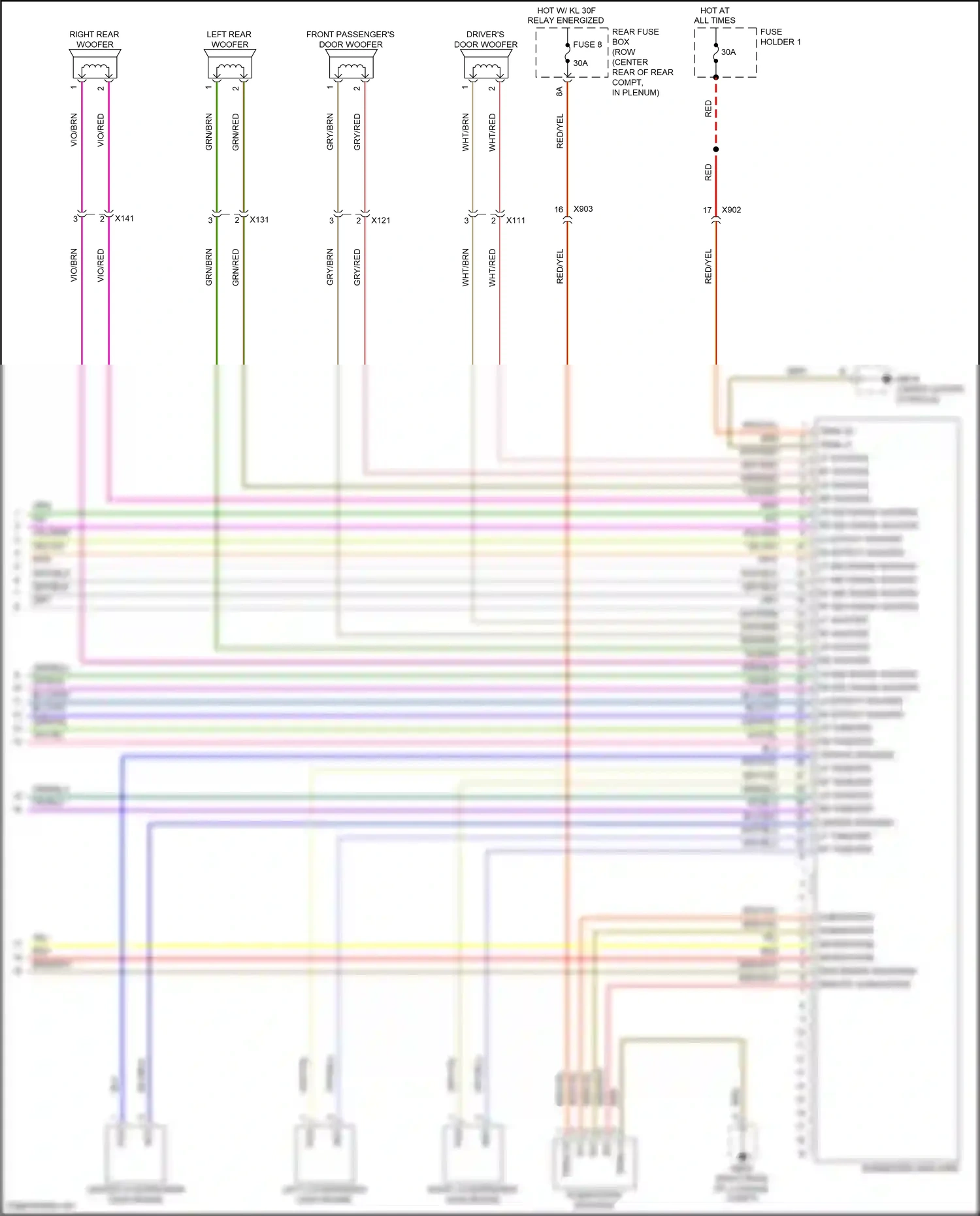 Wiring diagram blu/grn for Porsche Panamera 4 970 facelift (2013-2016) (5 of 47)