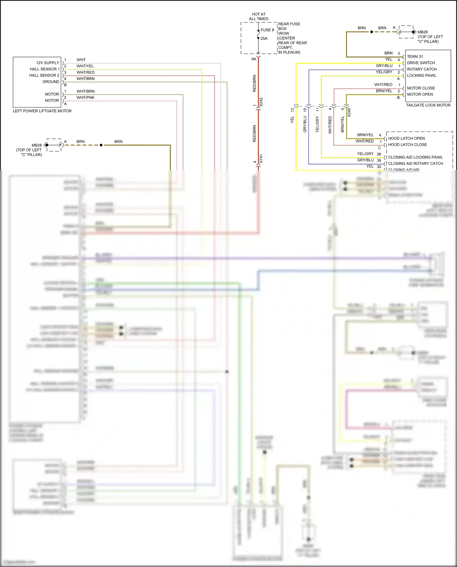Wiring diagram blu/grn for Porsche Panamera 4 970 facelift (2013-2016) (20 of 47)
