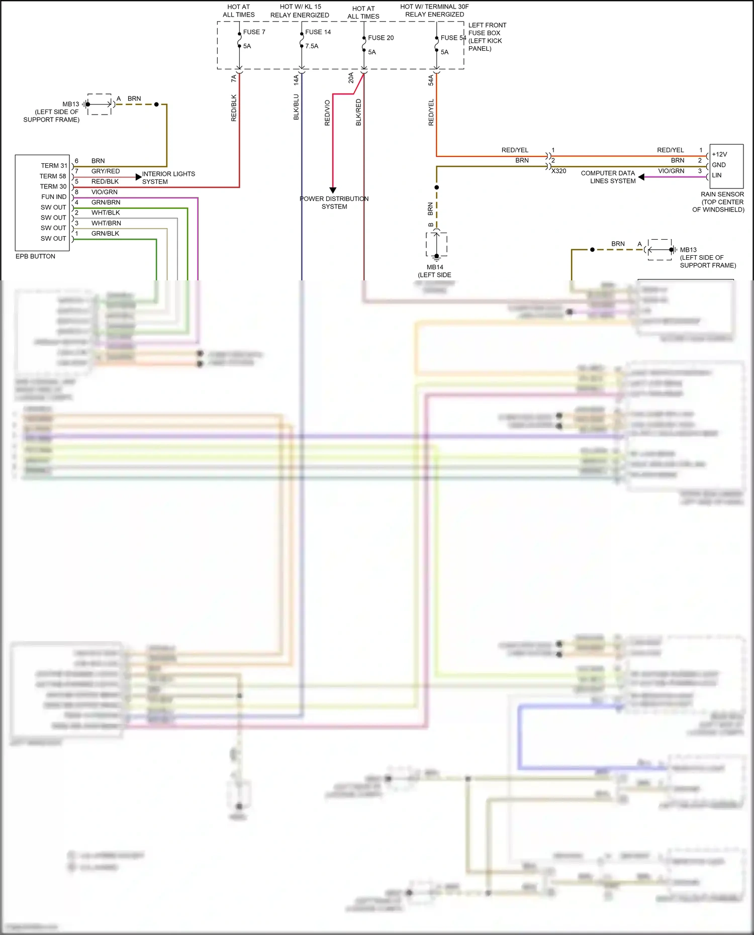 Wiring diagram blu/red for Porsche Panamera 4 970 facelift (2013-2016) (16 of 46)