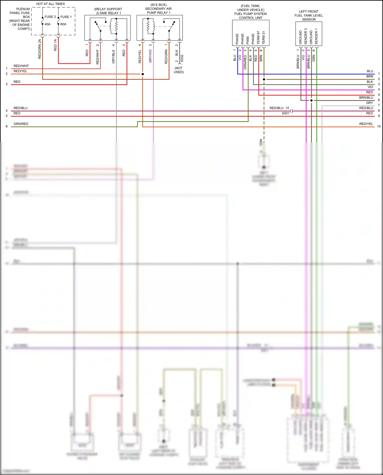 Wiring diagram blu/red for Porsche Panamera 4 970 facelift (2013-2016) (38 of 46)