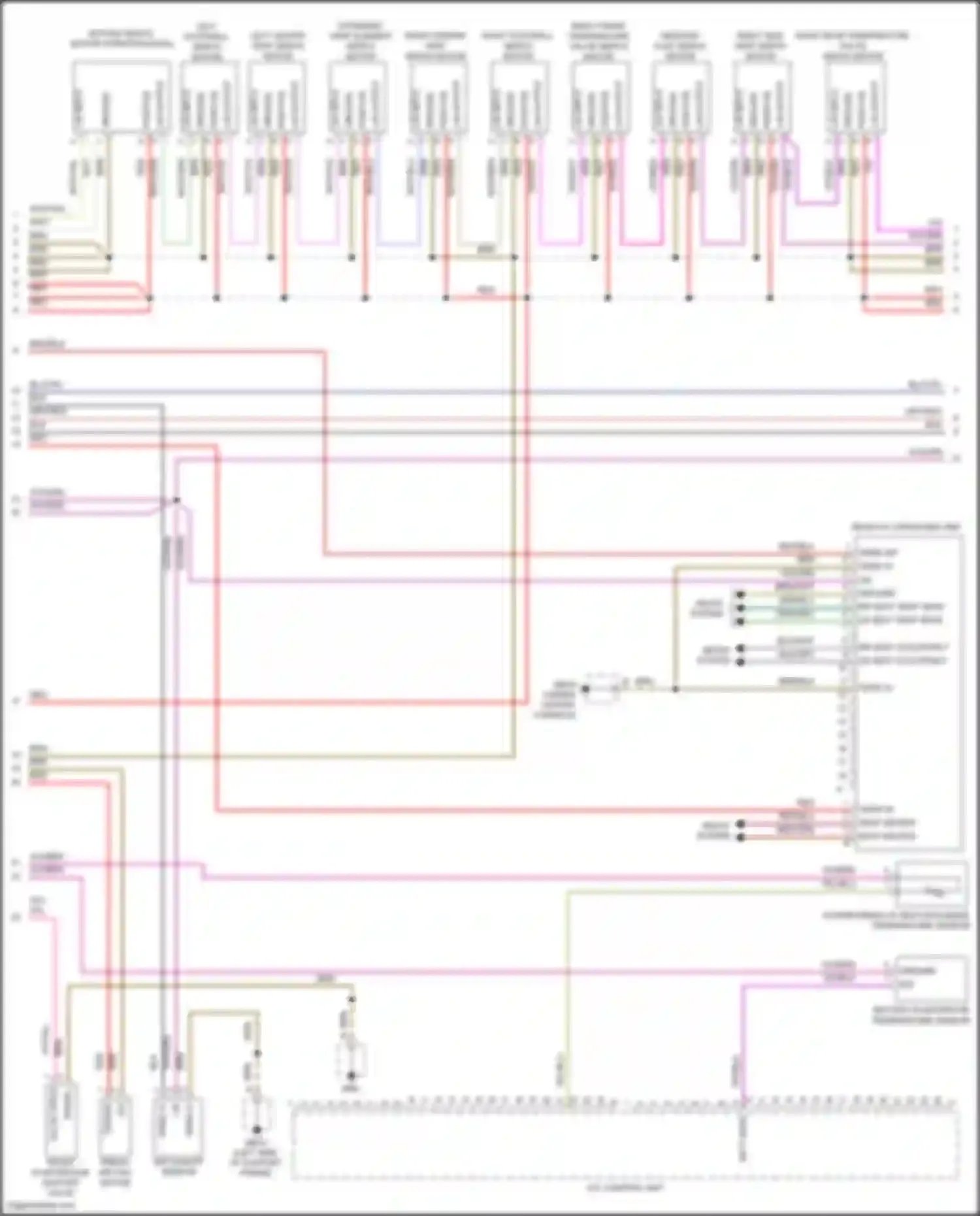 Wiring diagram downstream of heat exchange temperature sensor for Porsche Panamera 4 970 facelift (2013-2016) (1 of 1)
