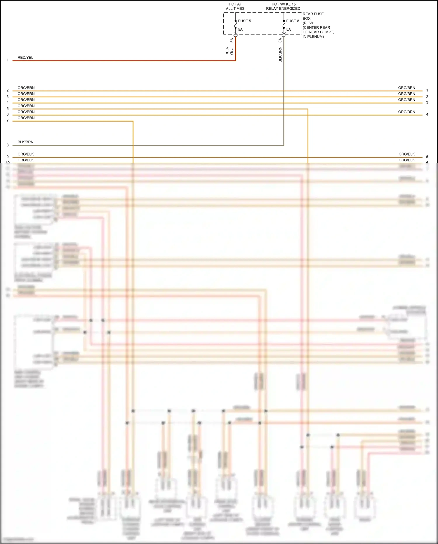 Wiring diagram epb control unit for Porsche Panamera 4 970 facelift (2013-2016) (1 of 7)