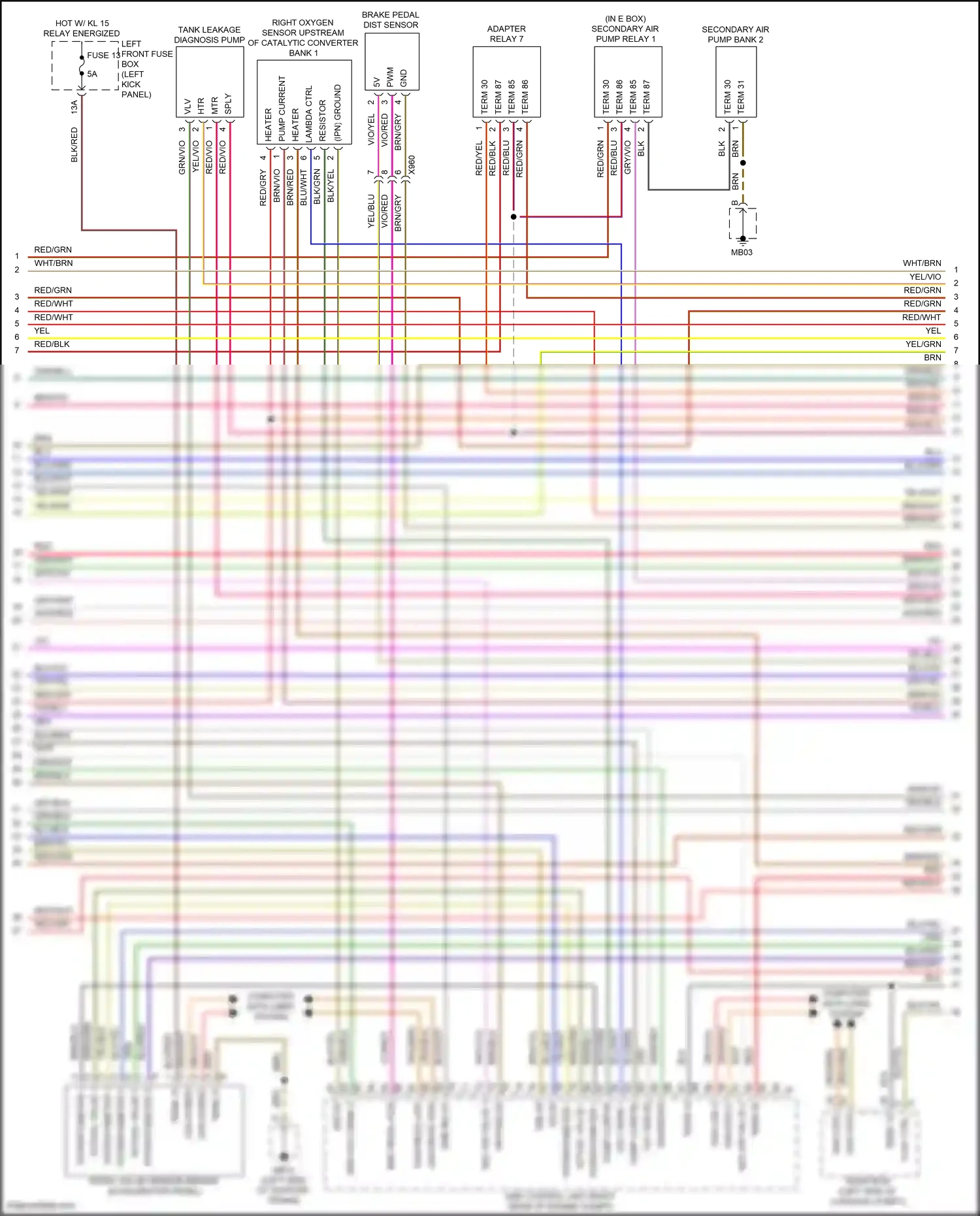 Wiring diagram flap ctrl for Porsche Panamera 4 970 facelift (2013-2016) (1 of 5)