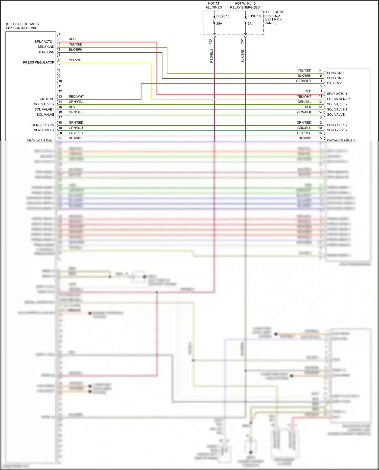Wiring diagram front bcm for Porsche Panamera 4 970 facelift (2013-2016) (15 of 27)